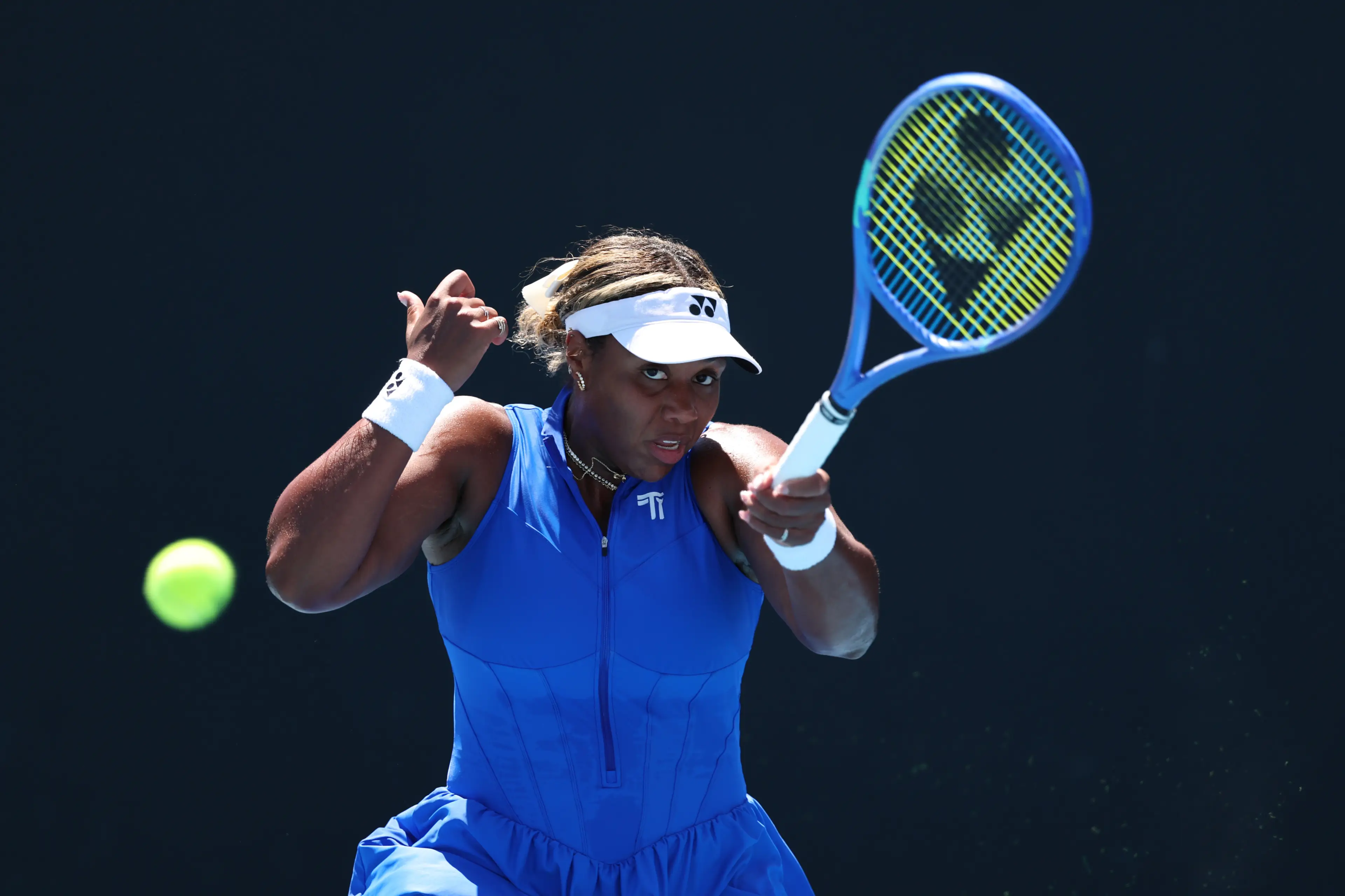 Taylor Townsend replaced Vondrousova but lost to Baptiste. Image: Getty