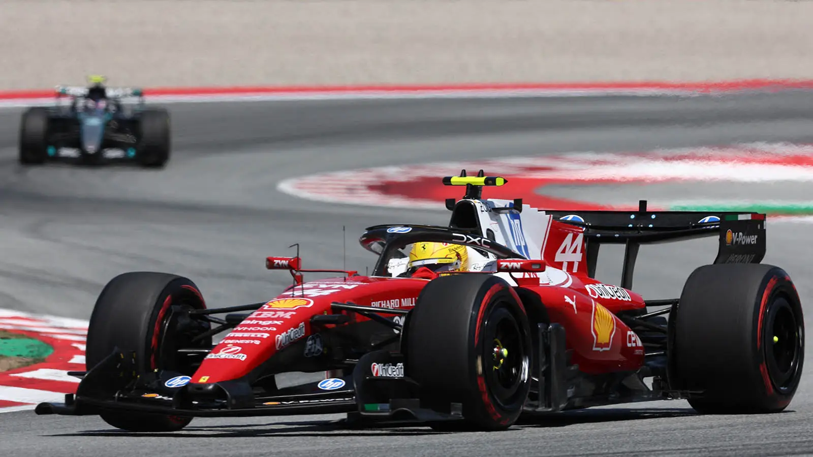 Lewis Hamilton won the Barcelona-Catalunya GP ahead of George Russell (Image: Getty)
