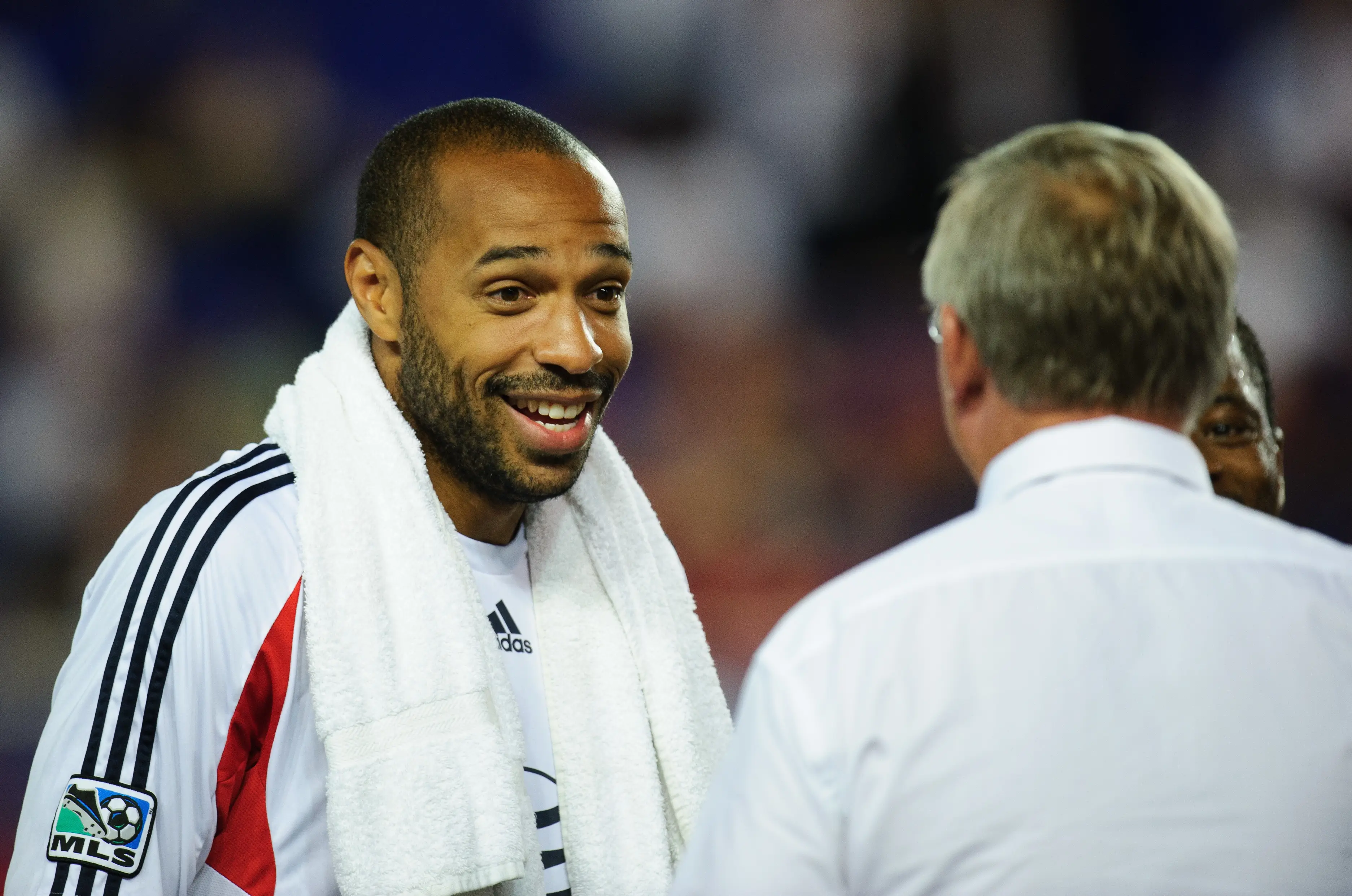 Thierry Henry with Sir Alex Ferguson. Image: Matthew Ashton / Contributor via Getty