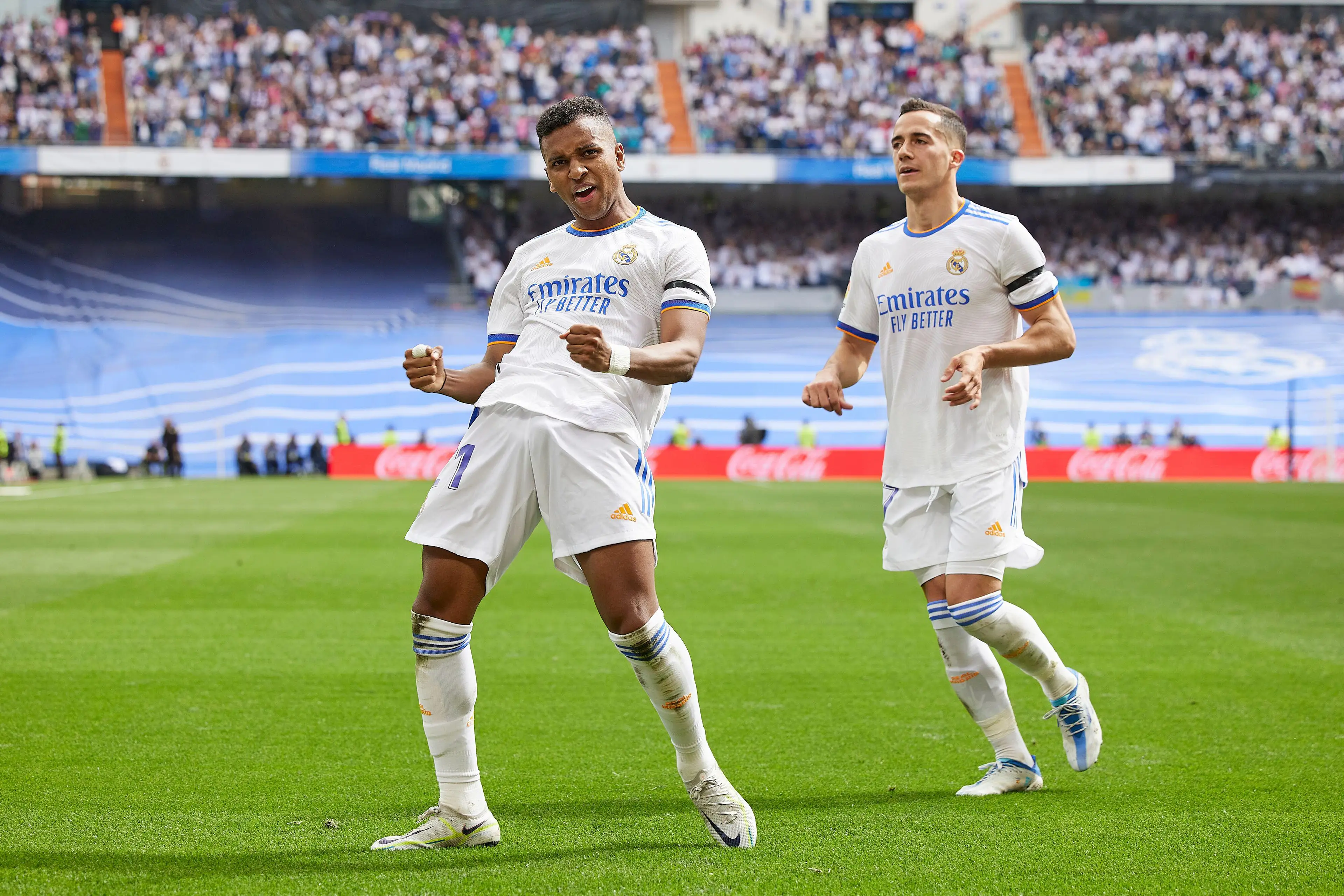 Real Madrid clinched the Spanish title with a 4-0 win over Espanyol (Image: PA)