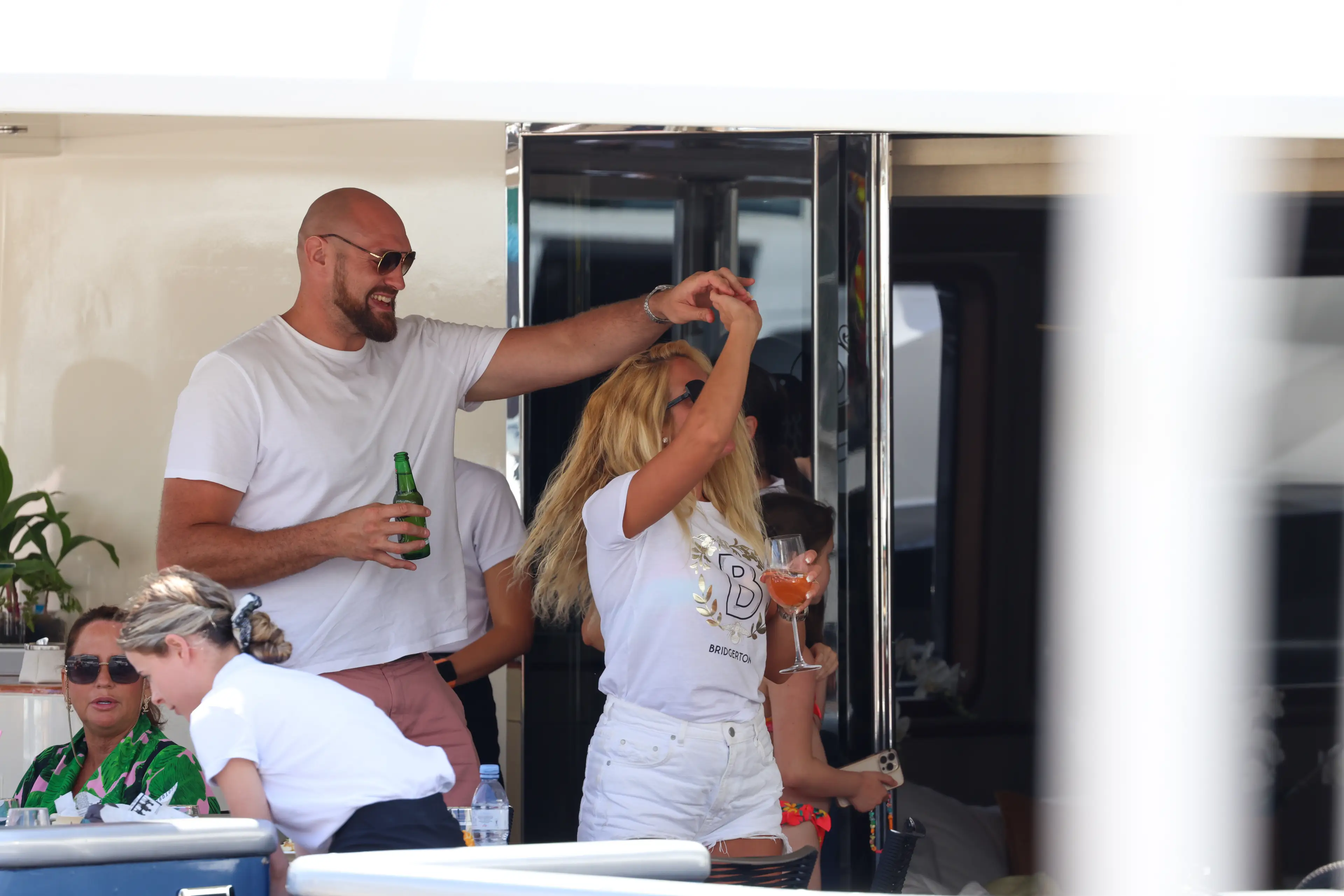 Tyson Fury and Paris Fury on holiday together. Image: Pierre Suu / Contributor via Getty