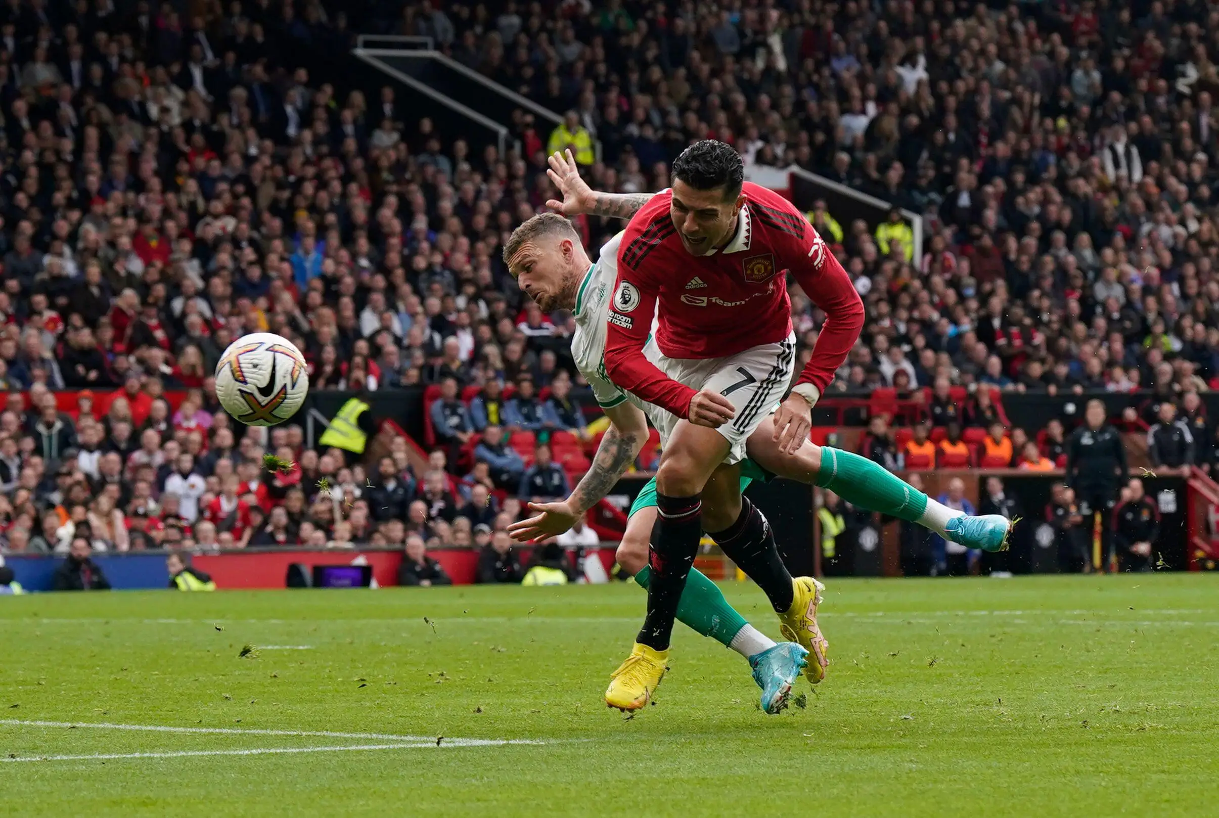 Cristiano Ronaldo against Newcastle United. (Alamy)