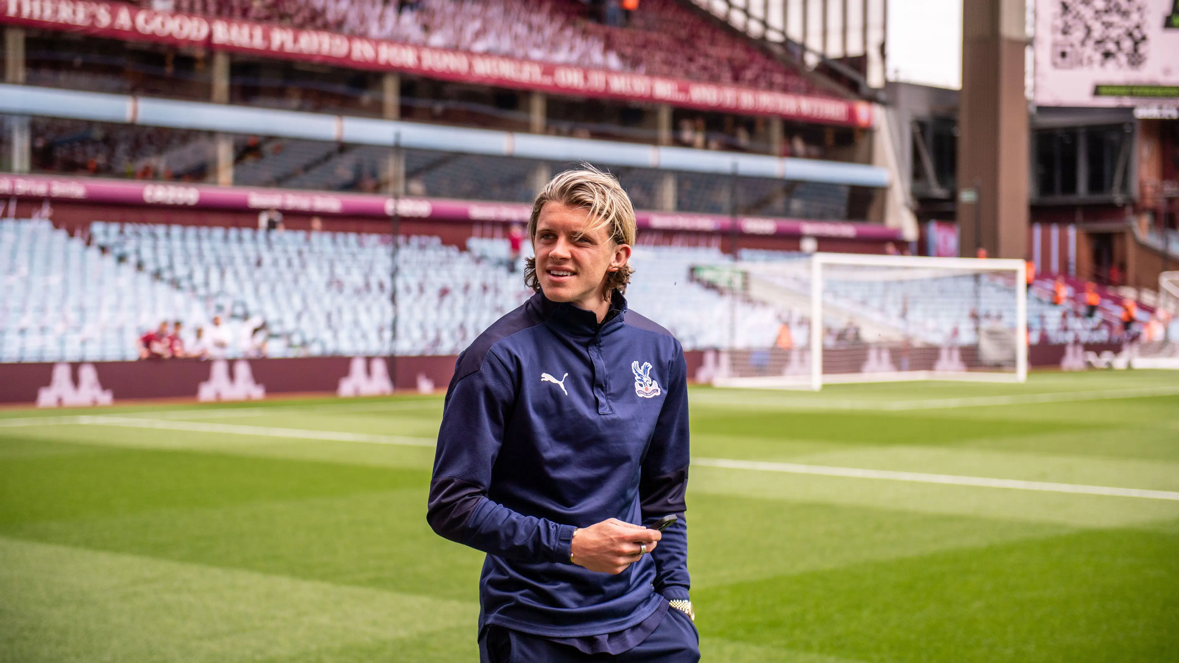 Conor Gallagher of Crystal Palace during the Premier League match between Aston Villa and Crystal Palace at Villa Park. (Alamy)
