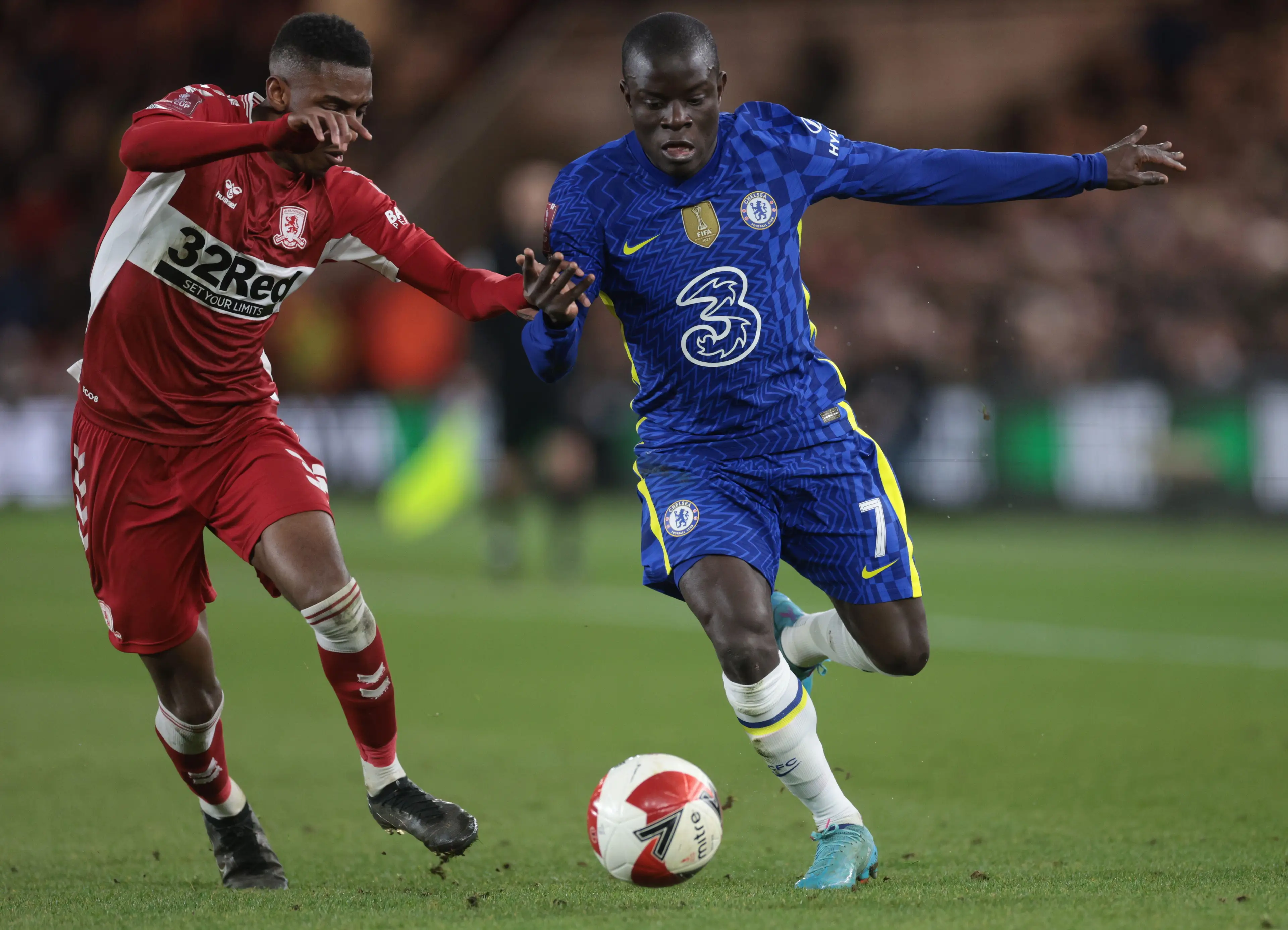 Isaiah Jones in action against Chelsea. (Alamy)