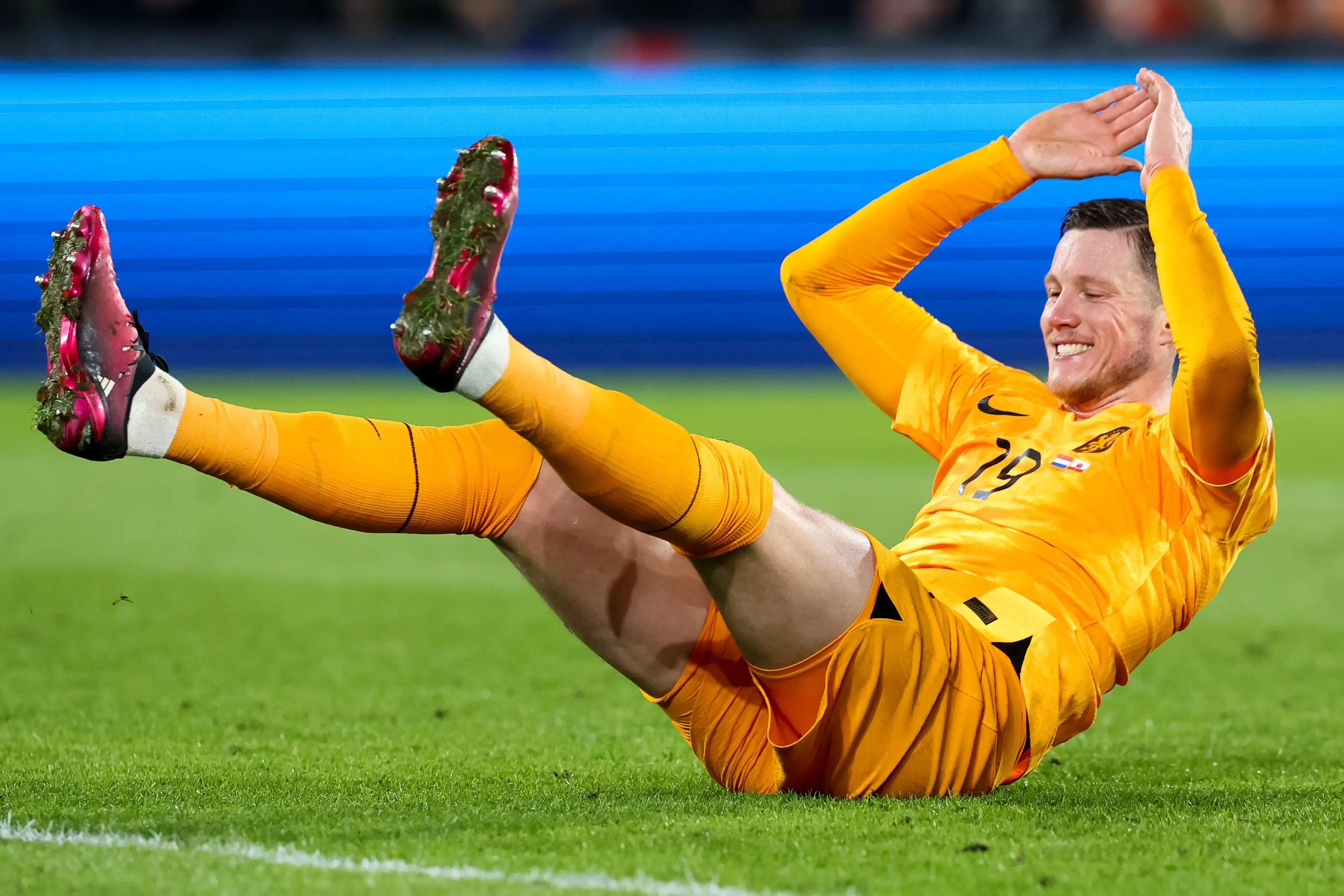 Weghorst was left frustrated during the Gibraltar game. Image: Alamy
