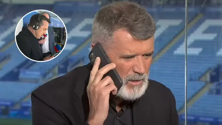 Gary Neville and Roy Keane caught in on air ‘blunder’ during Sky Sports coverage