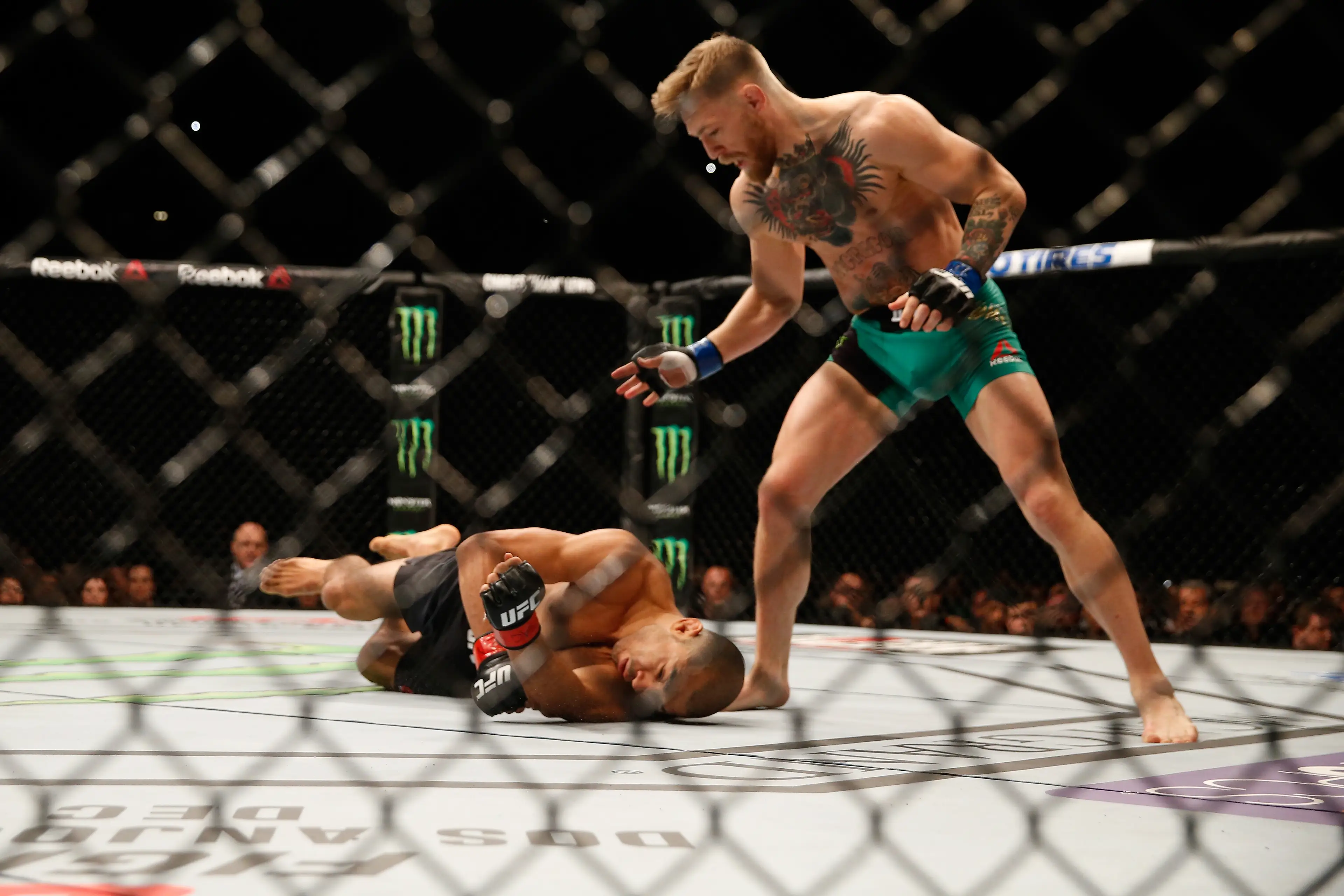 Jose Aldo surrendered the UFC featherweight title to Conor McGregor in 2015. Image: Getty 