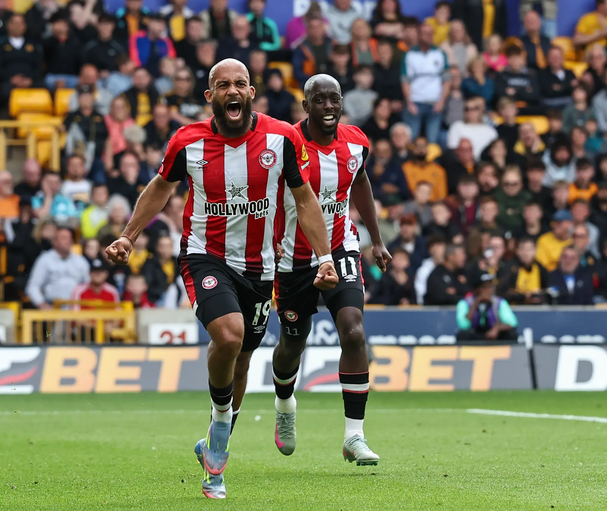 Bryan Mbeumo and Yoane Wissa proved to be a devastating duo. Image: Getty