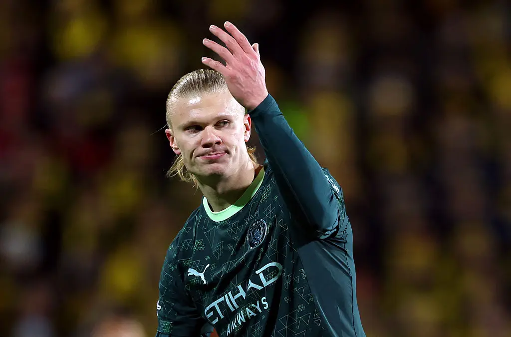 Erling Haaland was frustrated following the 3-1 loss to Bodo/Glimt. (Image: Michael Regan - UEFA/UEFA via Getty Images)