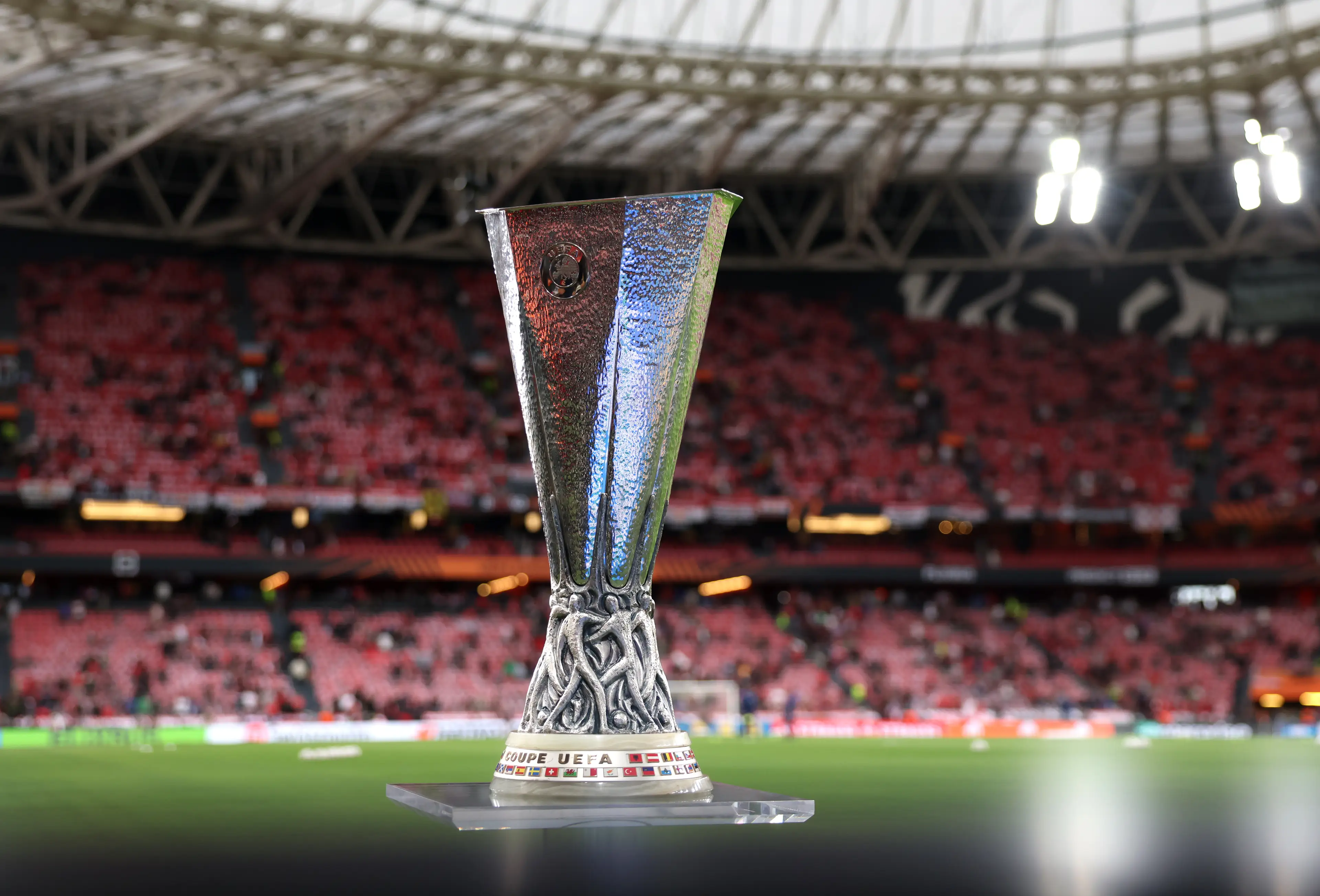 The Europa League trophy. Image: Getty