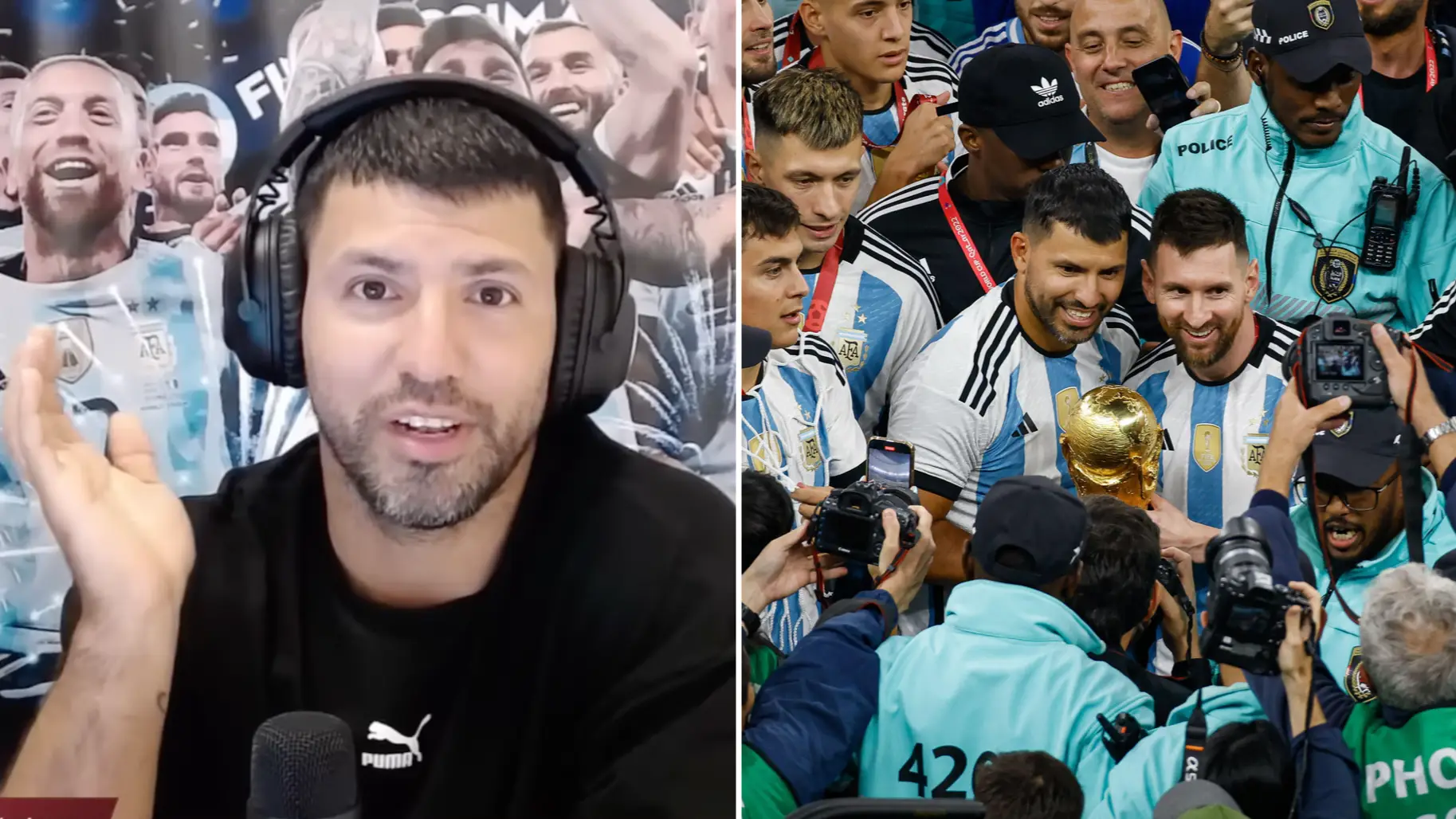 Lionel Messi told Sergio Aguero to stop drinking during wild Argentina World Cup celebrations, he didn't listen