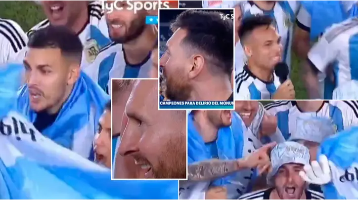 Lionel Messi risks angering PSG teammates after joining in chant during Argentina World Cup celebrations