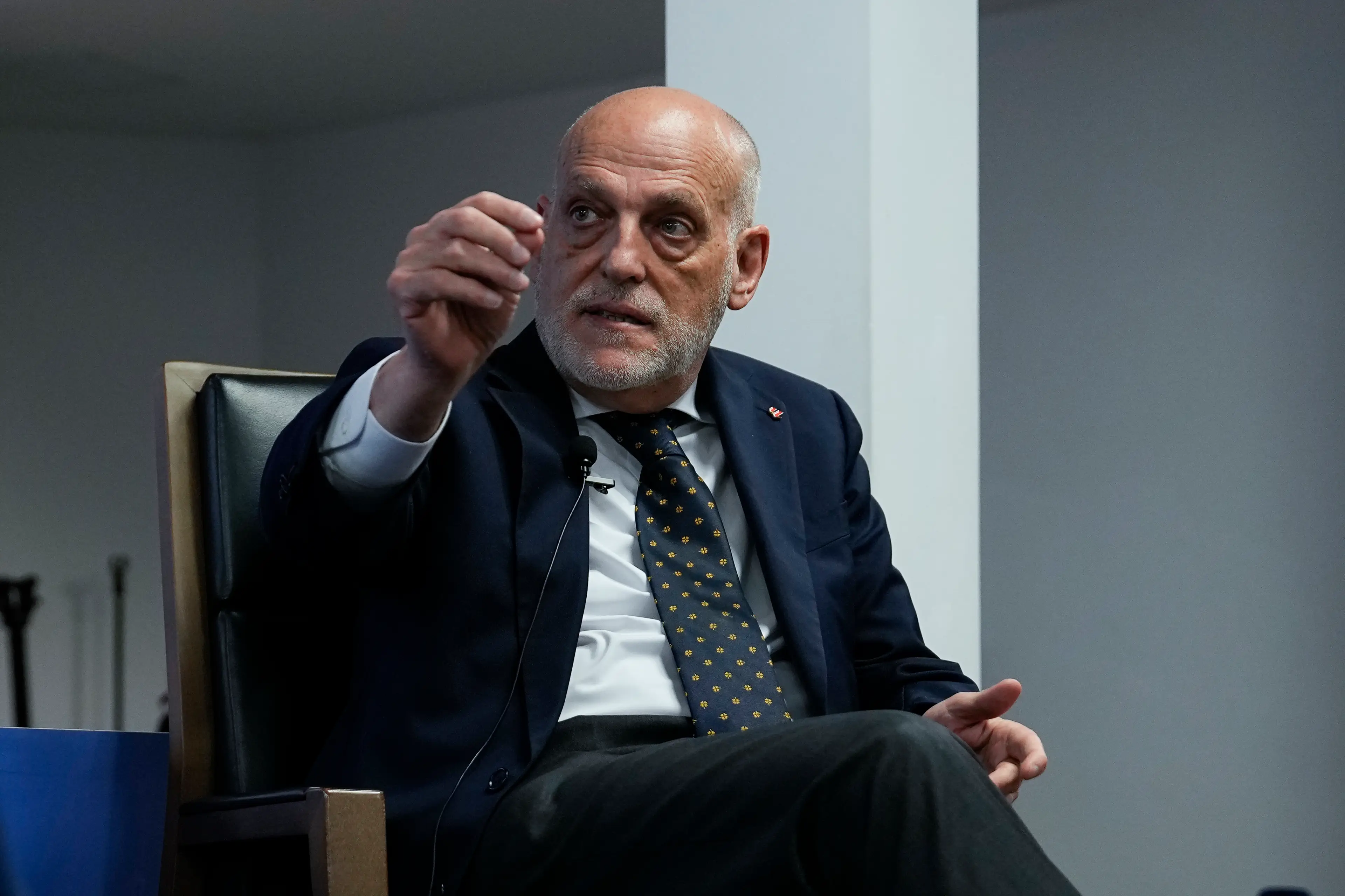 Javier Tebas is leading a huge push against pirating football. Image: Getty