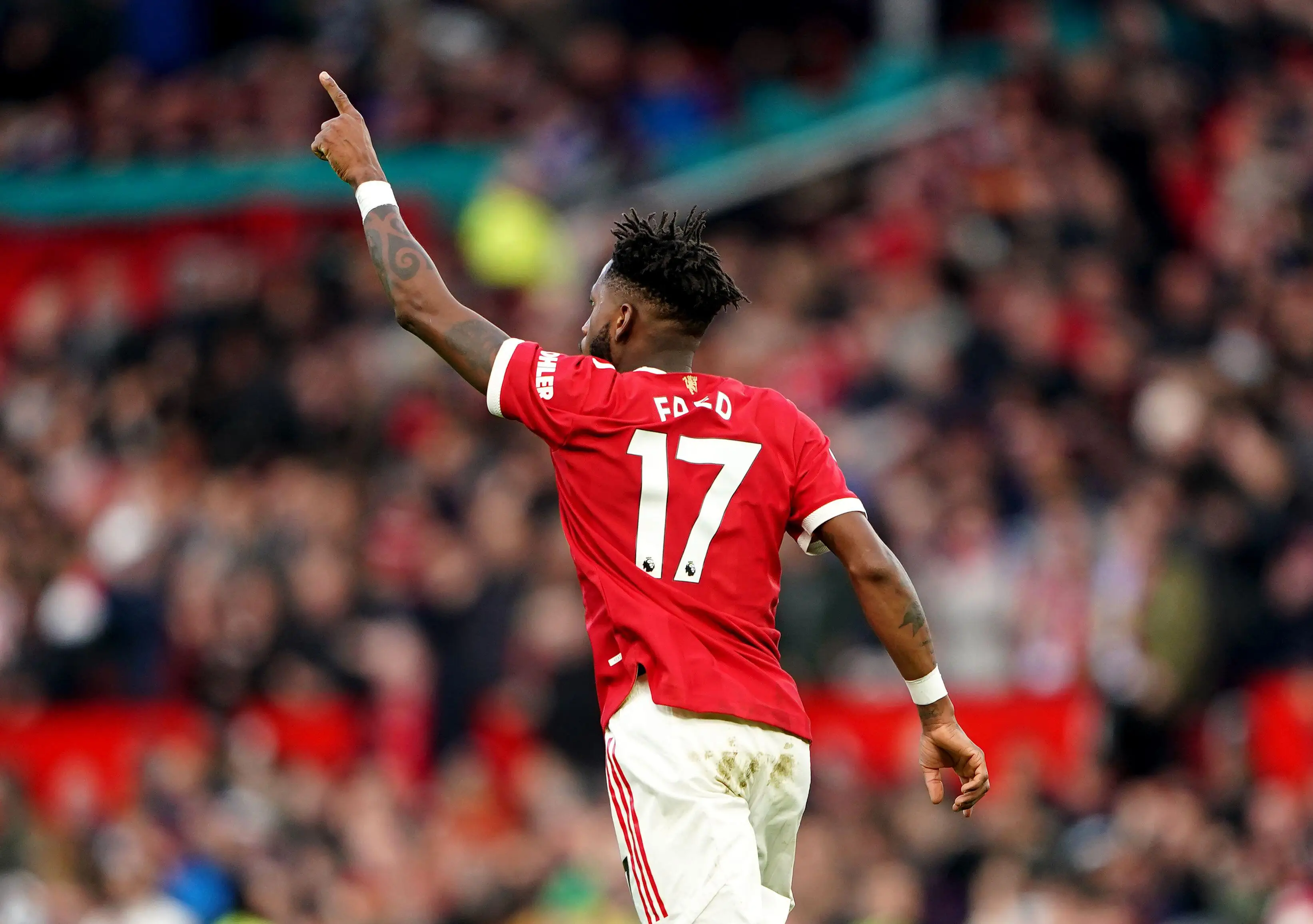 Fred celebrates for Manchester United (Alamy)