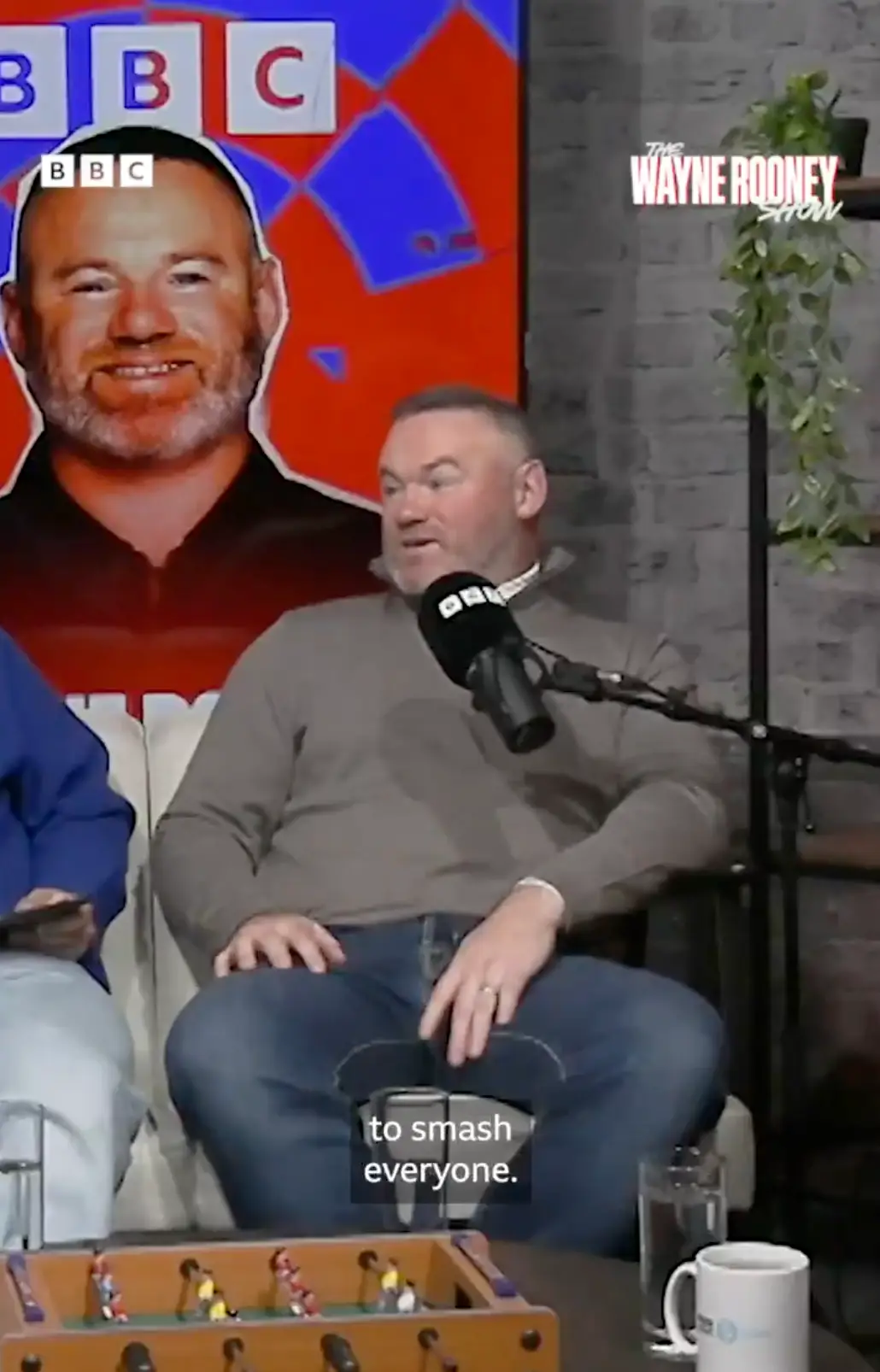 Rooney discussed injuring his son’s teacher in a school game. Image credit: BBC