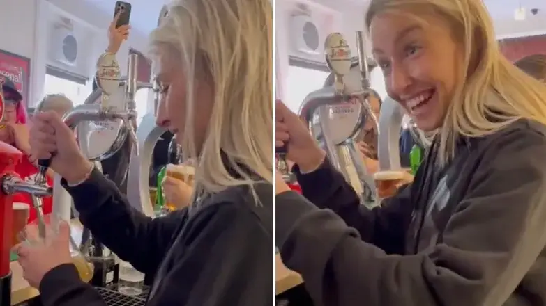 Arsenal star Leah Williamson buys and pours post-match drinks for entire pub
