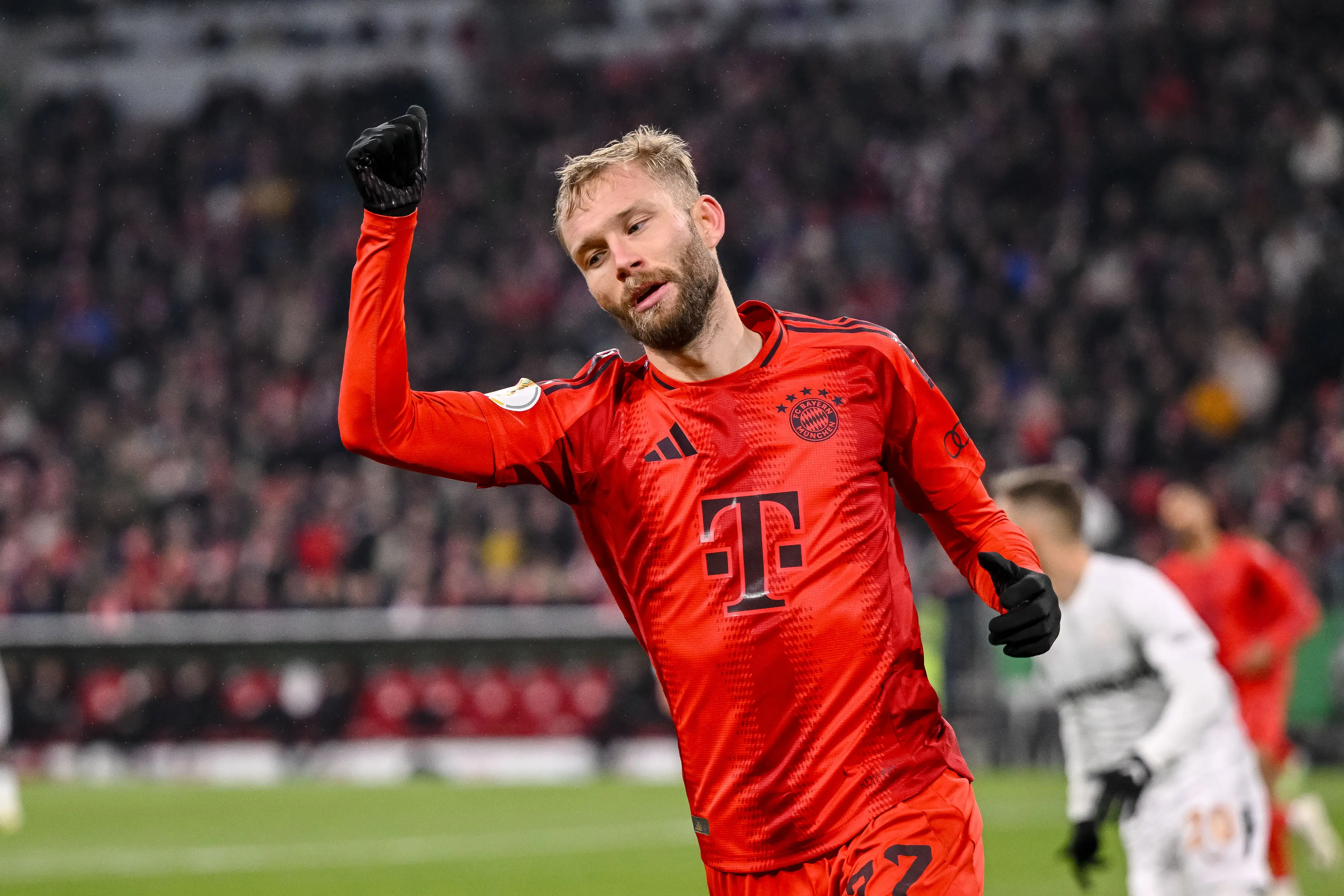 Konrad Laimer in action for Bayern Munich. Image: Getty