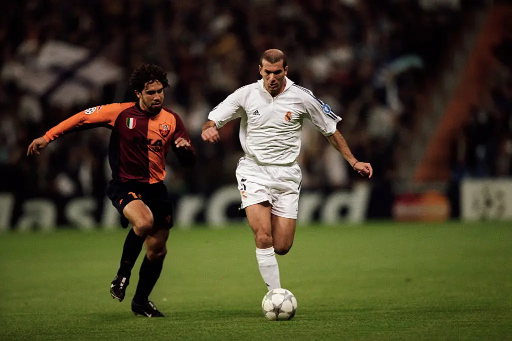 Zinedine Zidane in action for Real Madrid in 2001 (Credit:Getty)