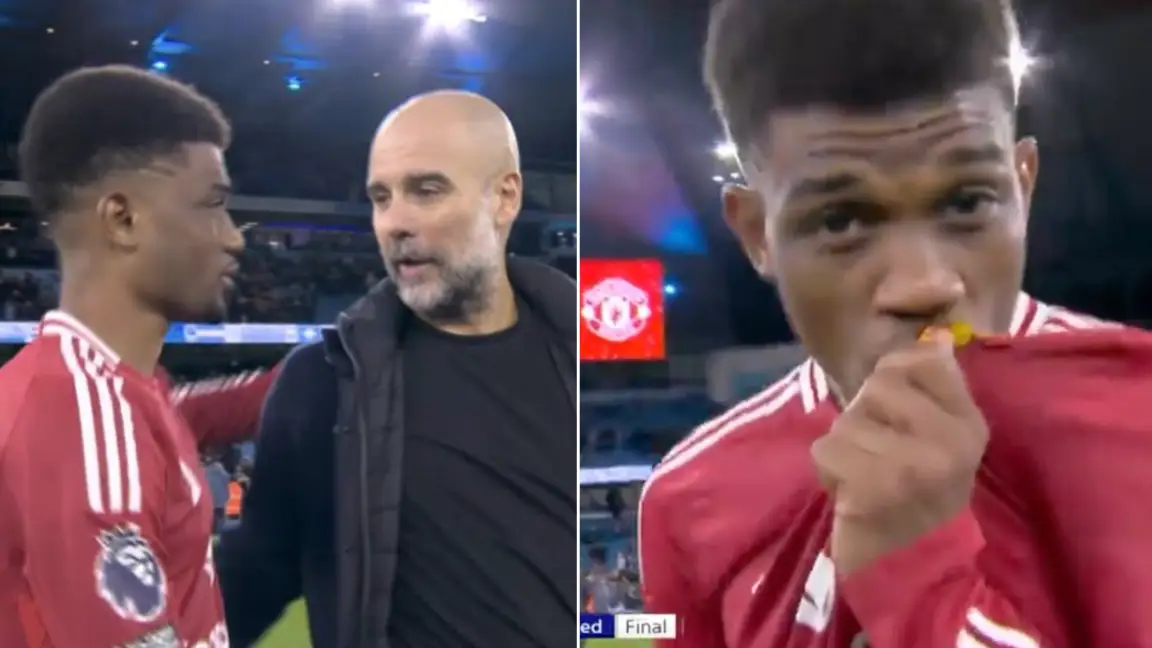What Amad Diallo did moments after the final whistle of Man City vs Man Utd speaks volumes as Gary Neville spots gesture