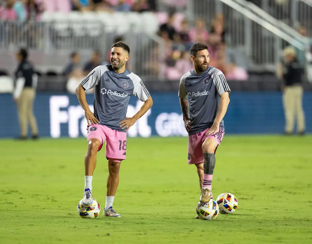 Jordi Alba and Lionel Messi play for Inter Miami (Credit:Getty)