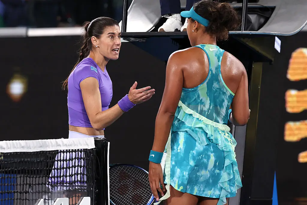 Osaka was seen arguing with Sorana Cirstea following their match. (Image: Martin KEEP / AFP via Getty Images)