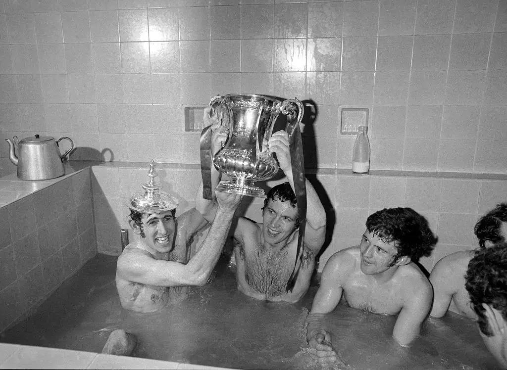 Chelsea players after winning the FA Cup in 1970 (Credit:Getty)