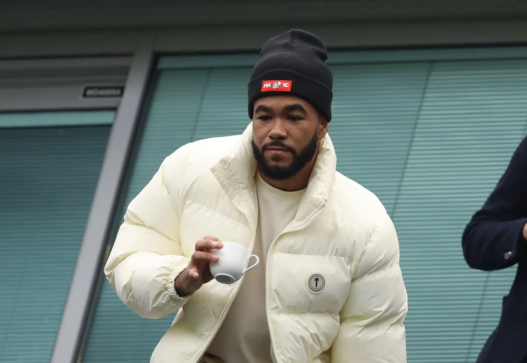 Reece James settles down to watch Chelsea in the stands. Image: Alamy
