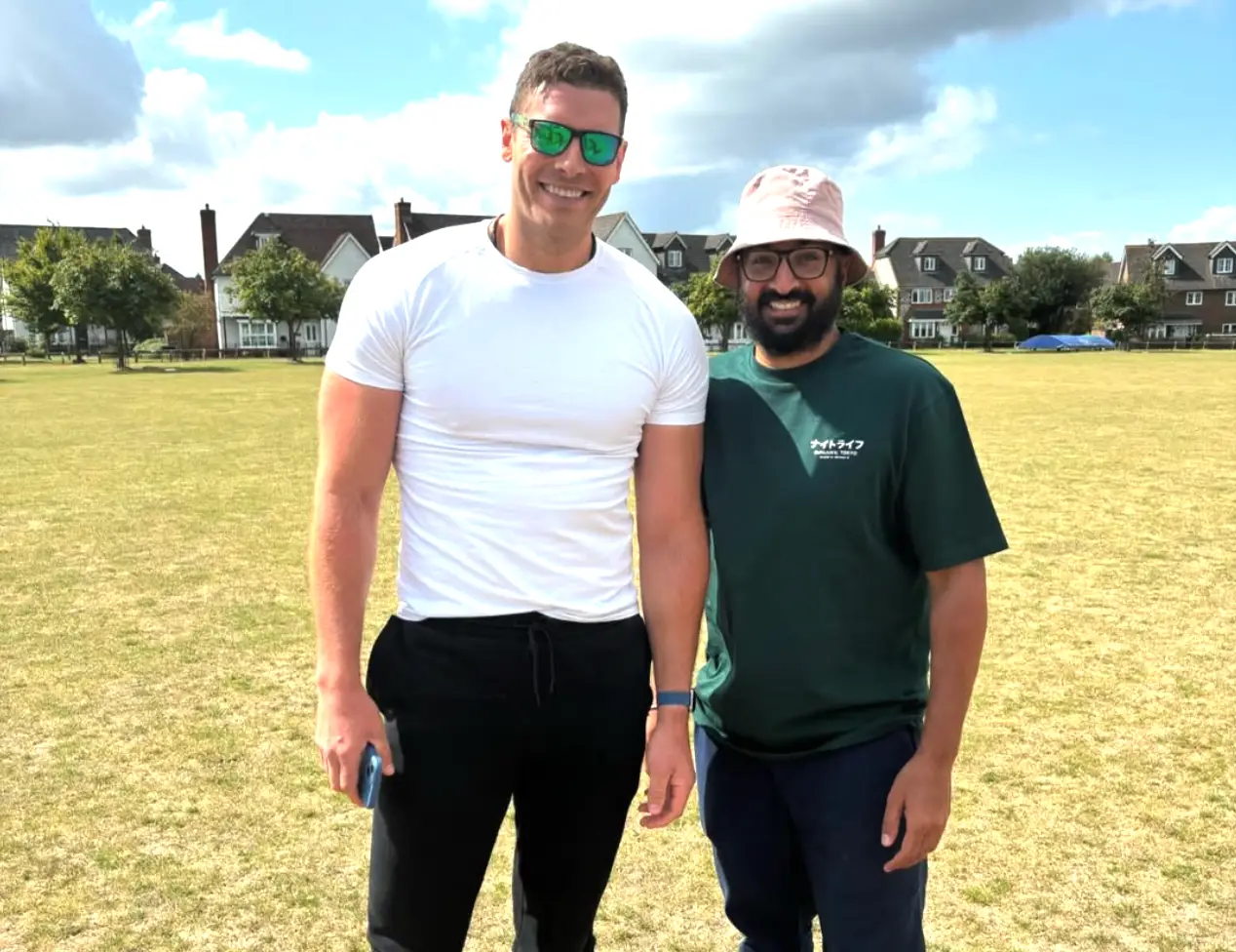 Chris Tremlett pictured alongside former England team-mate Monty Panesar (Image: Instagram/@montypanesar)