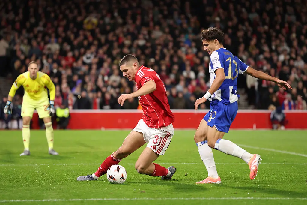 Nikola Milenkovic in action for Nottingham Forest (Credit:Getty)