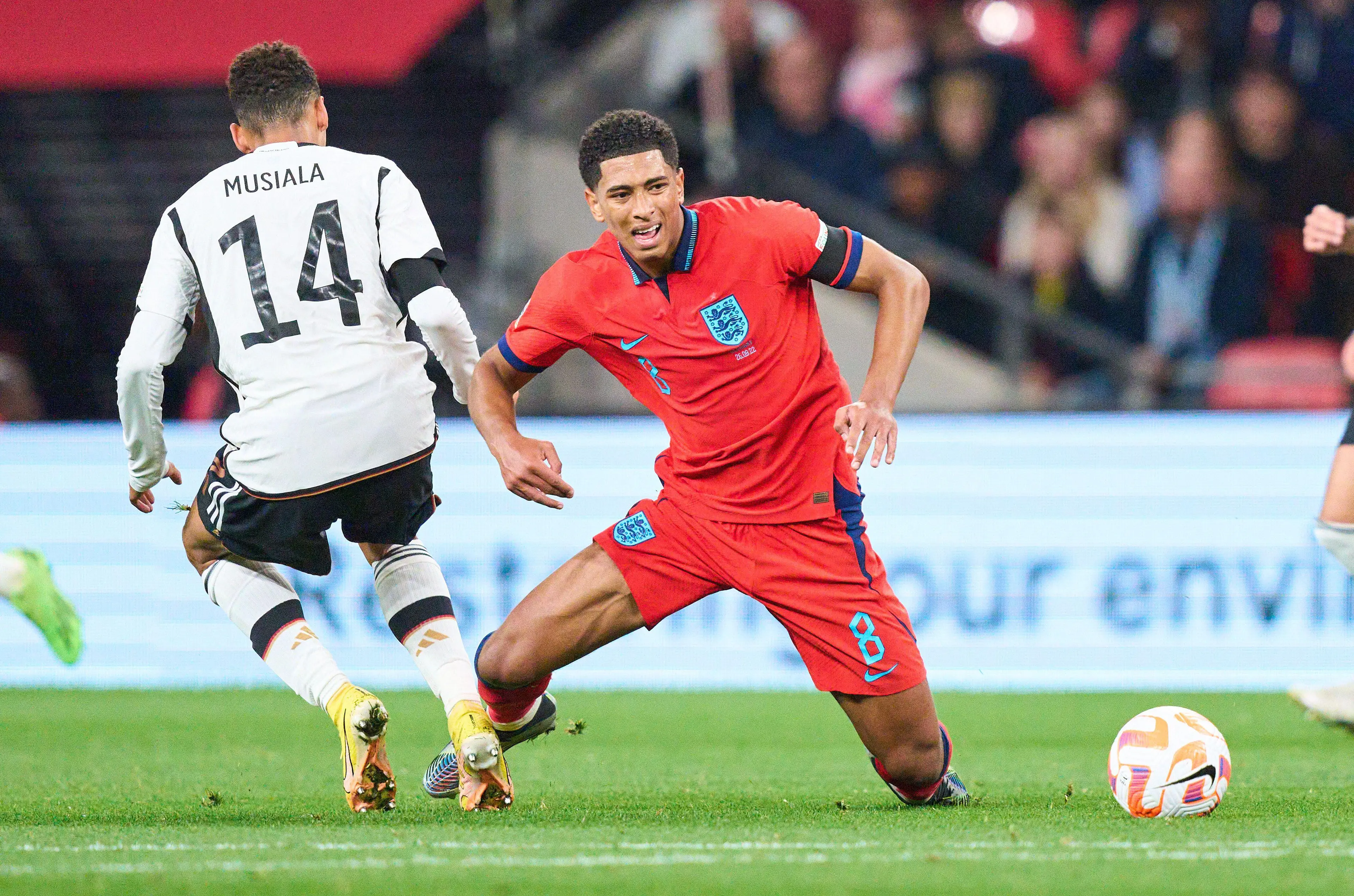 Jude Bellingham in action for England. (Alamy)