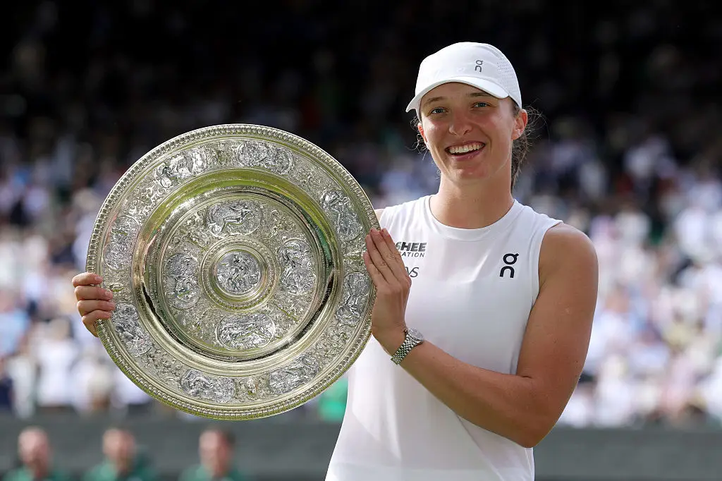 Swiatek is the first Polish woman to win Wimbledon. (Image: Getty)