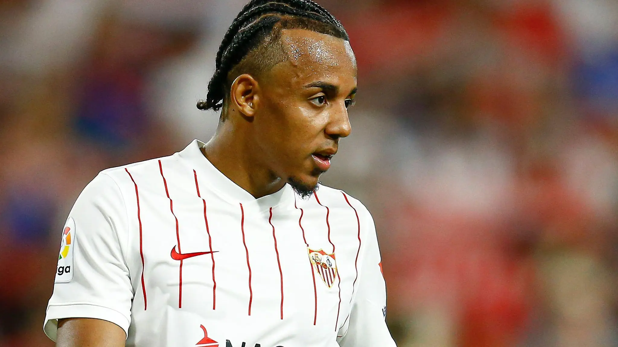 Jules Kounde of Sevilla FC during a La Liga match. (Alamy)