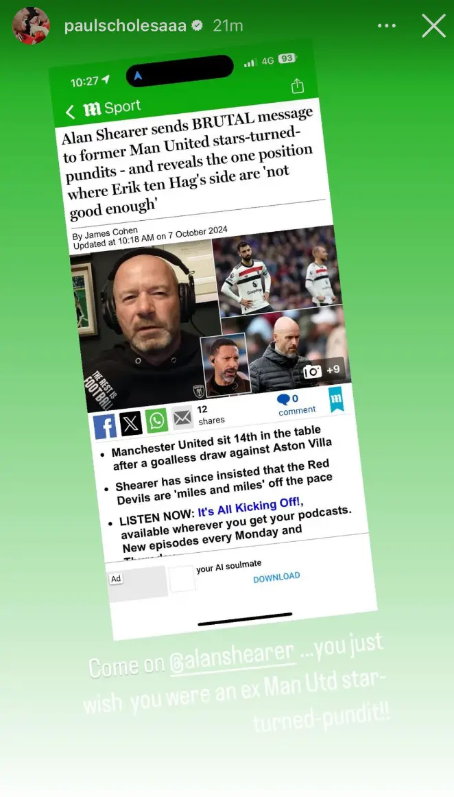 Image: Instagram/Paul Scholes 