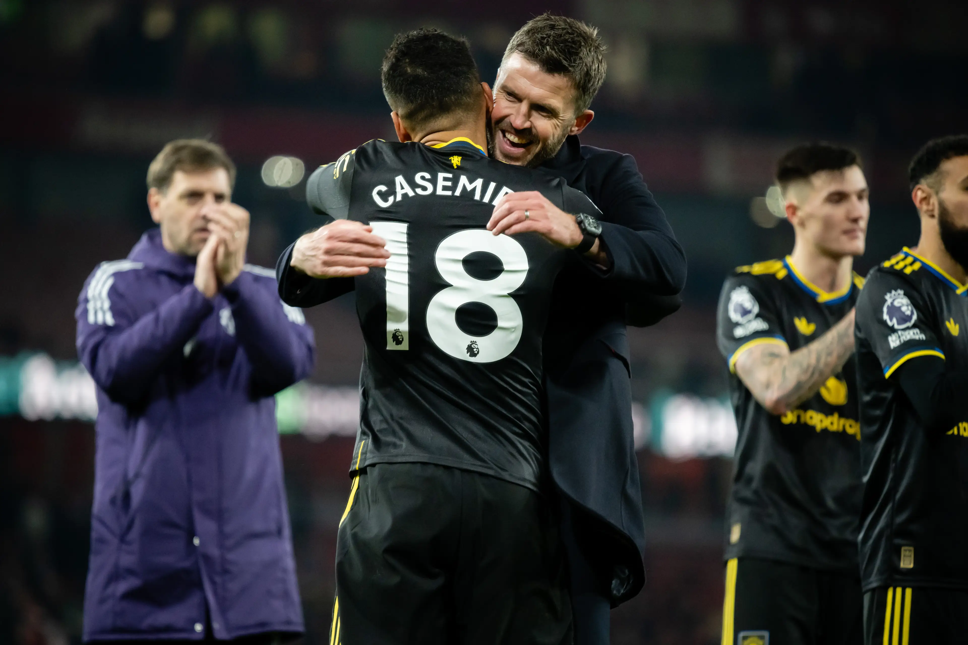 Michael Carrick believes Casemiro can still operate at the highest level. Image: Getty 