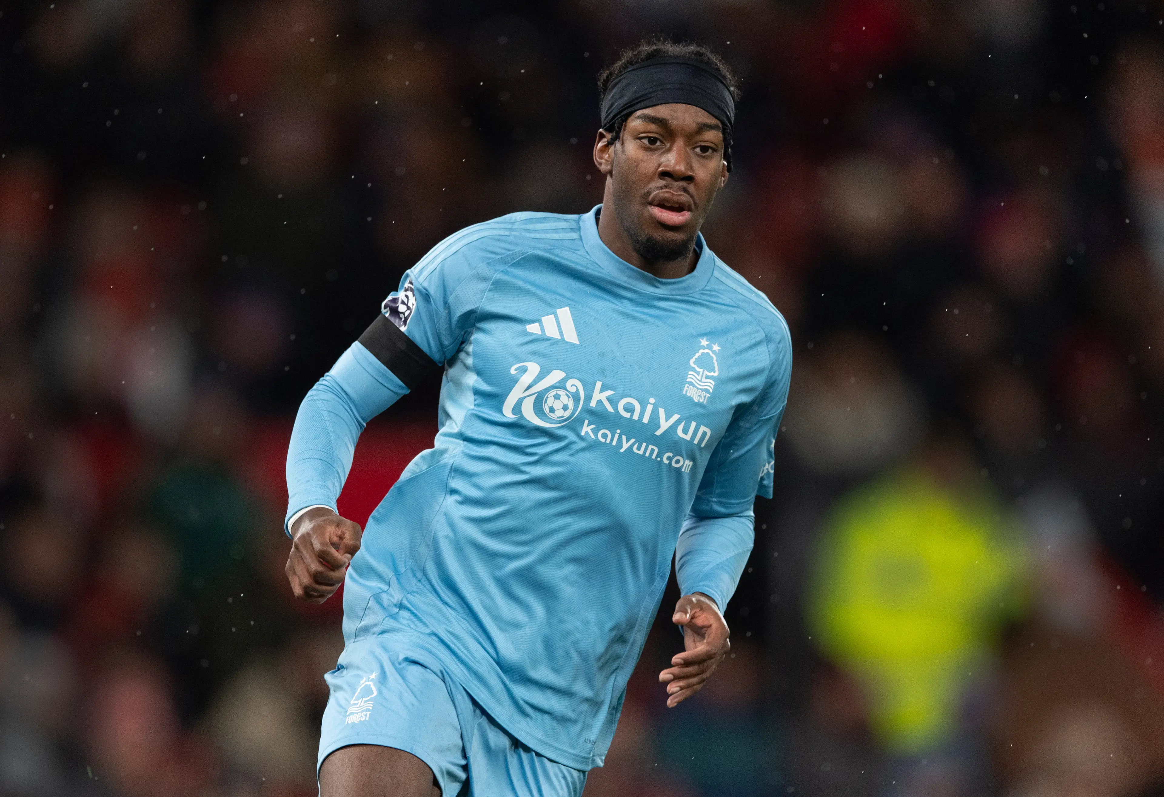 Anthony Elanga in action for Nottingham Forest against Manchester United. Image: Getty 