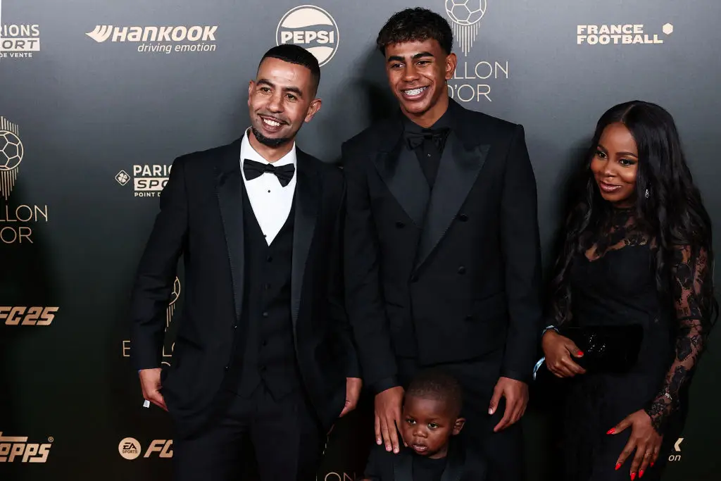 Lamine Yamal and his parents (Credit:Getty)