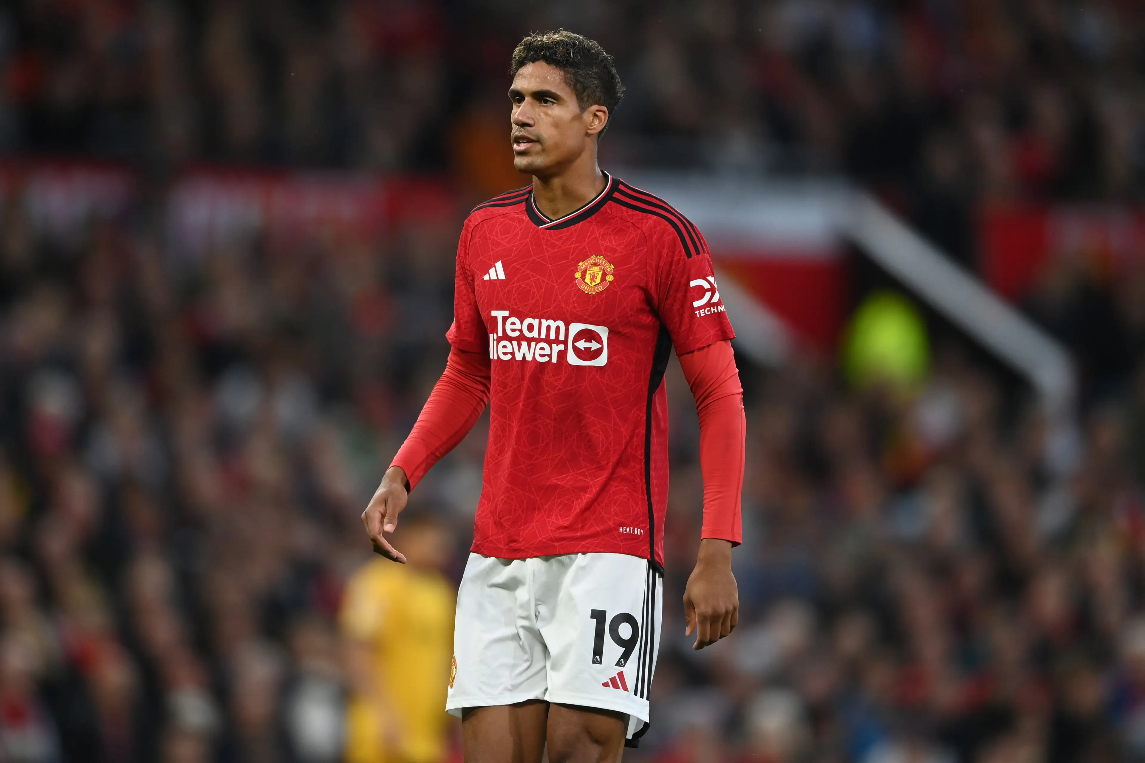 Raphael Varane in action for Manchester United. Image: Getty