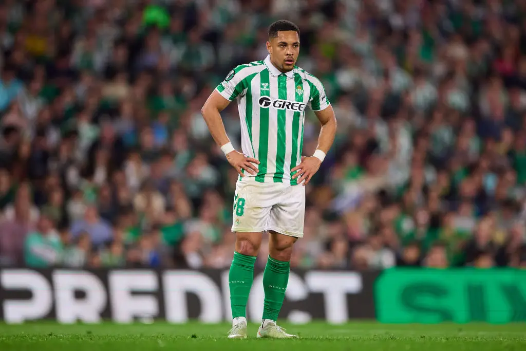 Vitor Roque has scored seven goals in 33 matches for loan club Real Betis. (Image: Getty)