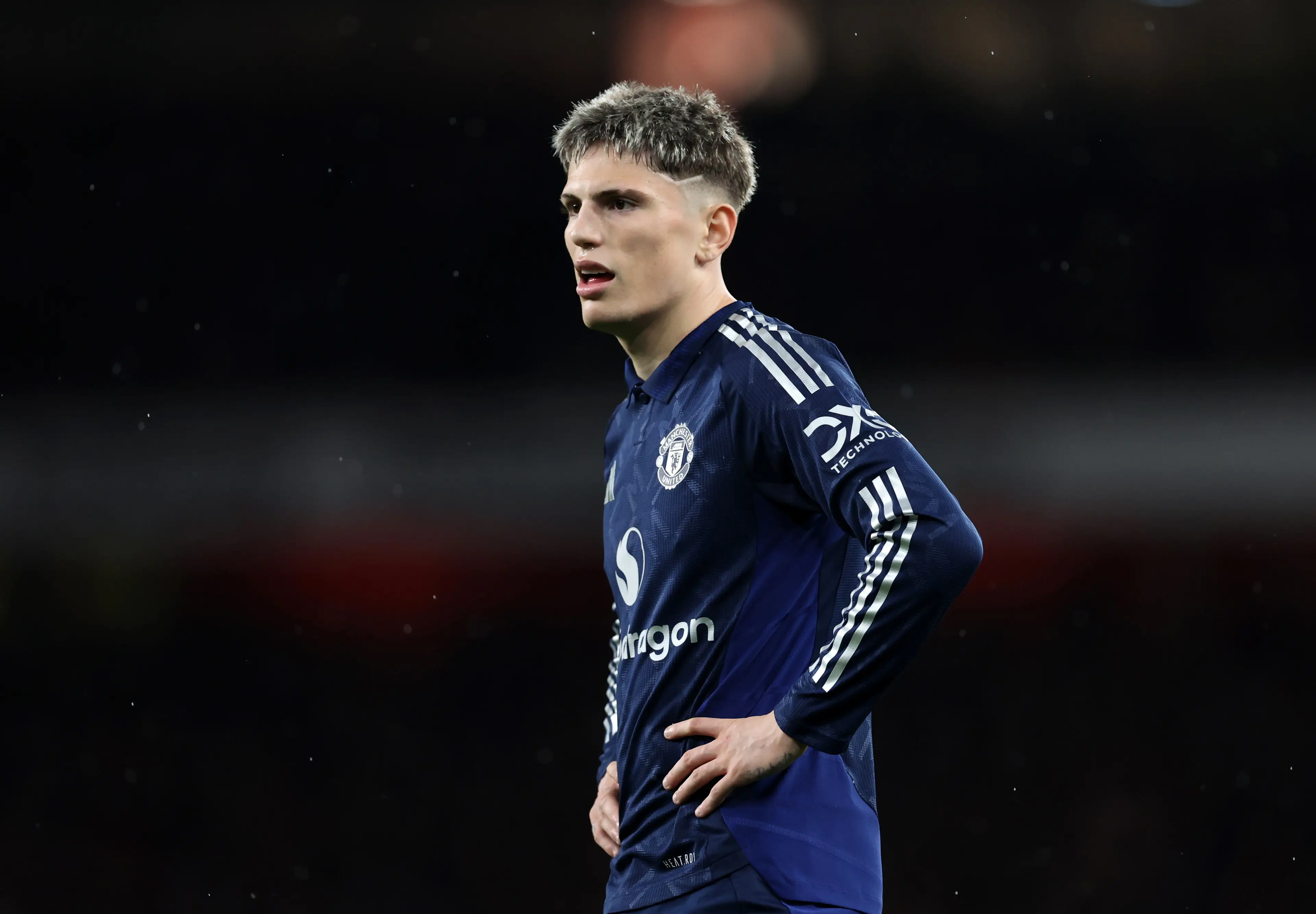 Alejandro Garnacho in action for Manchester United. Image: Getty