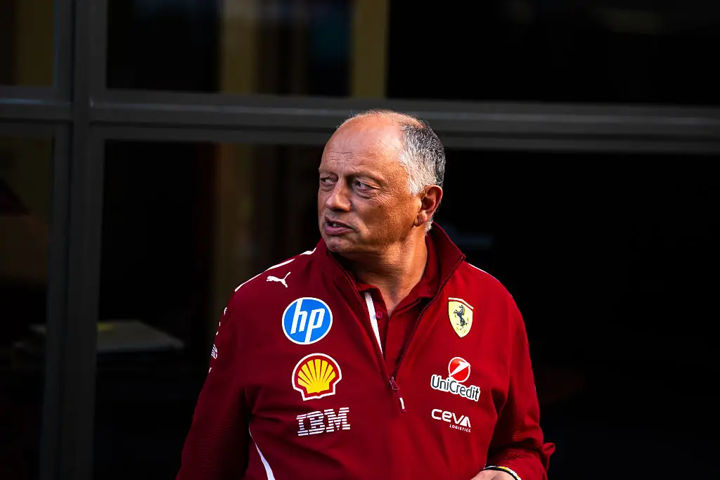Fred Vasseur was not happy about the penalty decision. (Image: Luca Martini/SOPA Images/LightRocket via Getty Images)