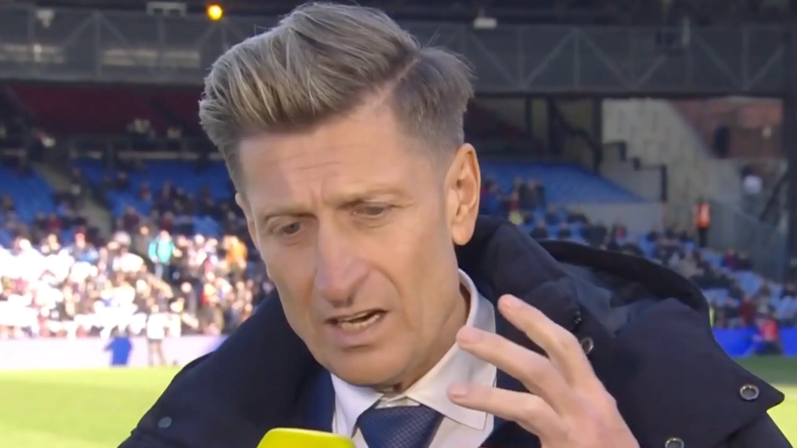 Fans slam the BBC for allowing Crystal Palace chairman Steve Parish's 'terrible' interview about Jean-Philippe Mateta tackle