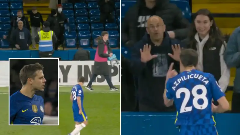 Cesar Azpilicueta Confronts Chelsea Fans Following 4-2 Defeat To Arsenal, He Was Fuming