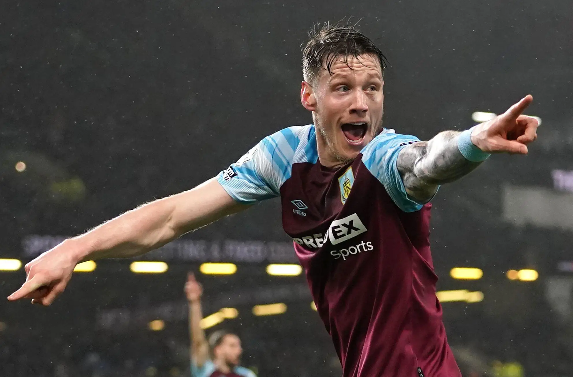 Weghorst during his time at Burnley. (Image