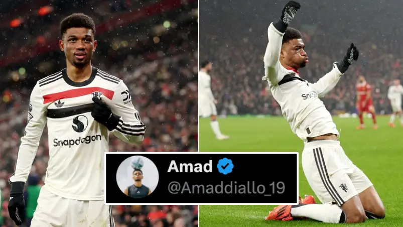 Amad Diallo sends Man Utd fans wild with reply to social media post 'mocking' Liverpool player