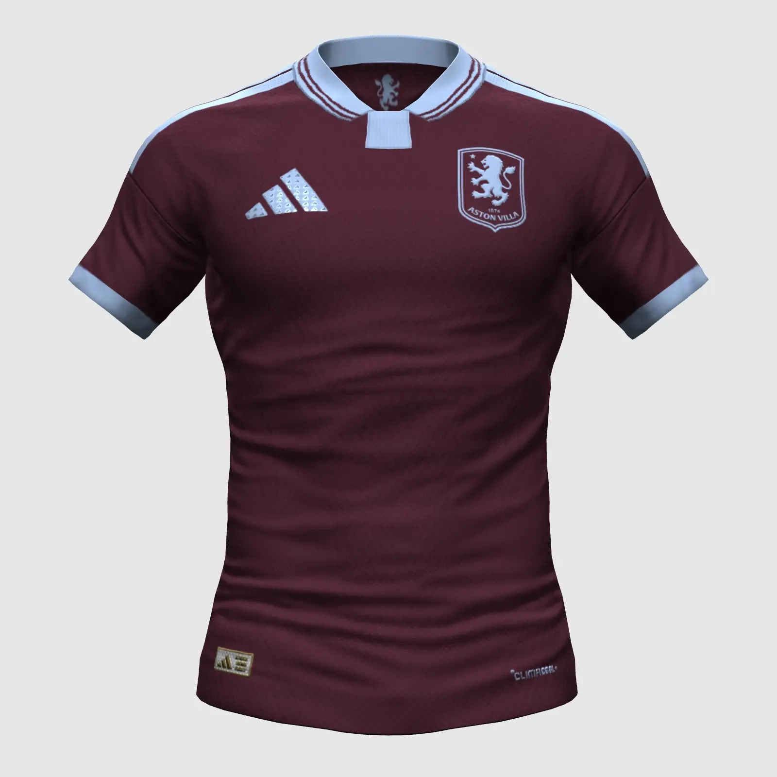 Aston Villa's leaked home kit for the 2026-27 season. Image credit: Footyheadlines/@grhaer9