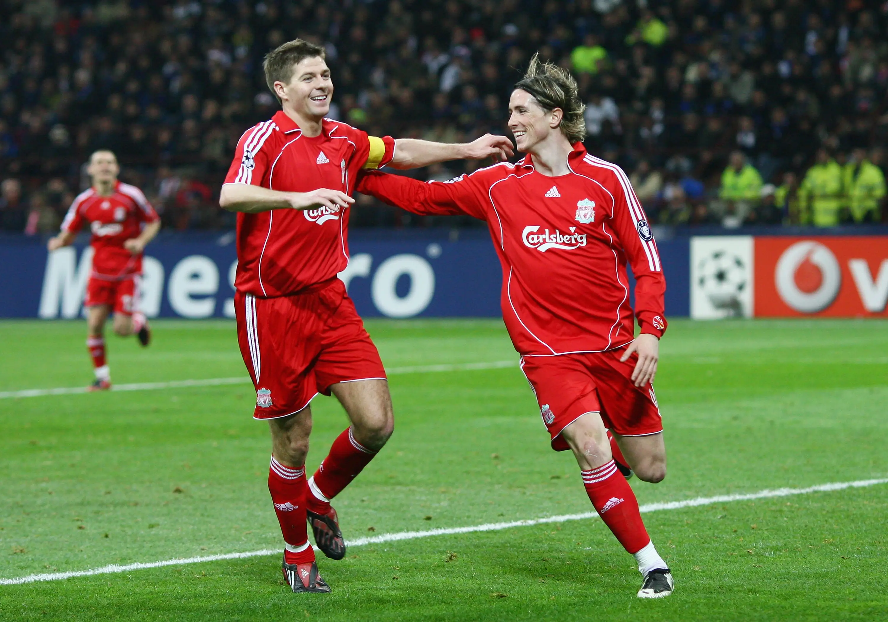 Steven Gerrard and Fernando Torres. Image: Getty