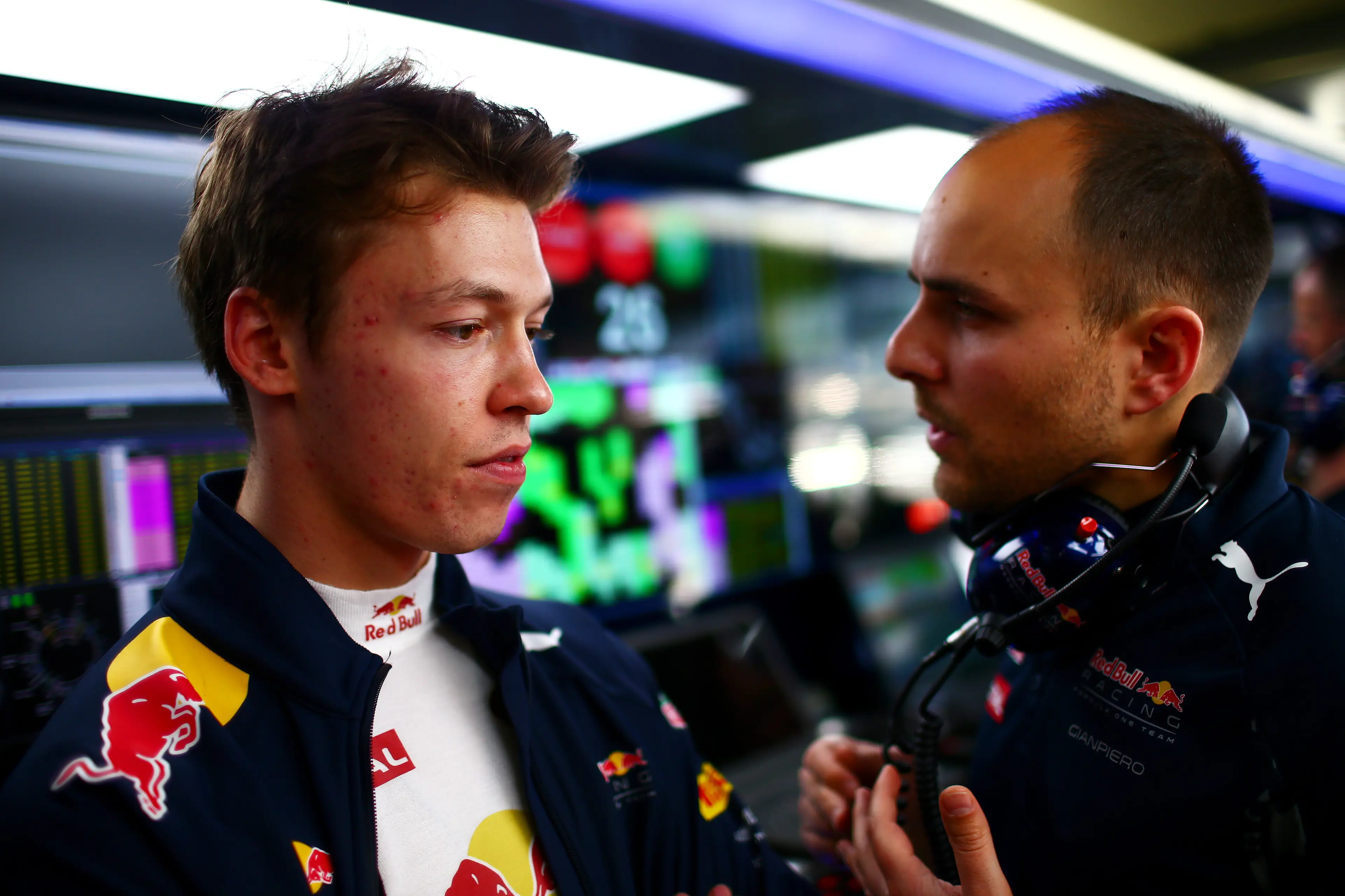Kvyat's Red Bull race engineer was Gianpiero Lambiase - who went on to work with his replacement Max Verstappen (Image: Getty)