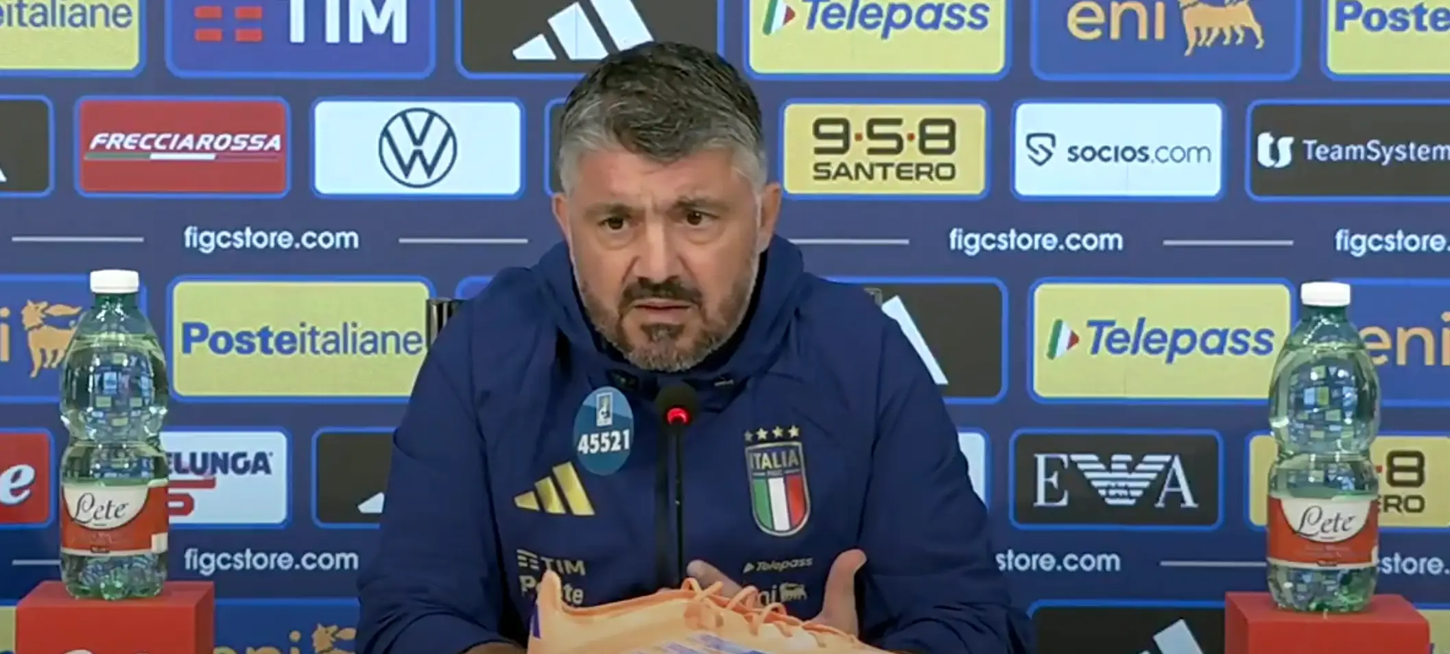 Gattuso explained the situation at his press conference on Monday (Image: FIGC)