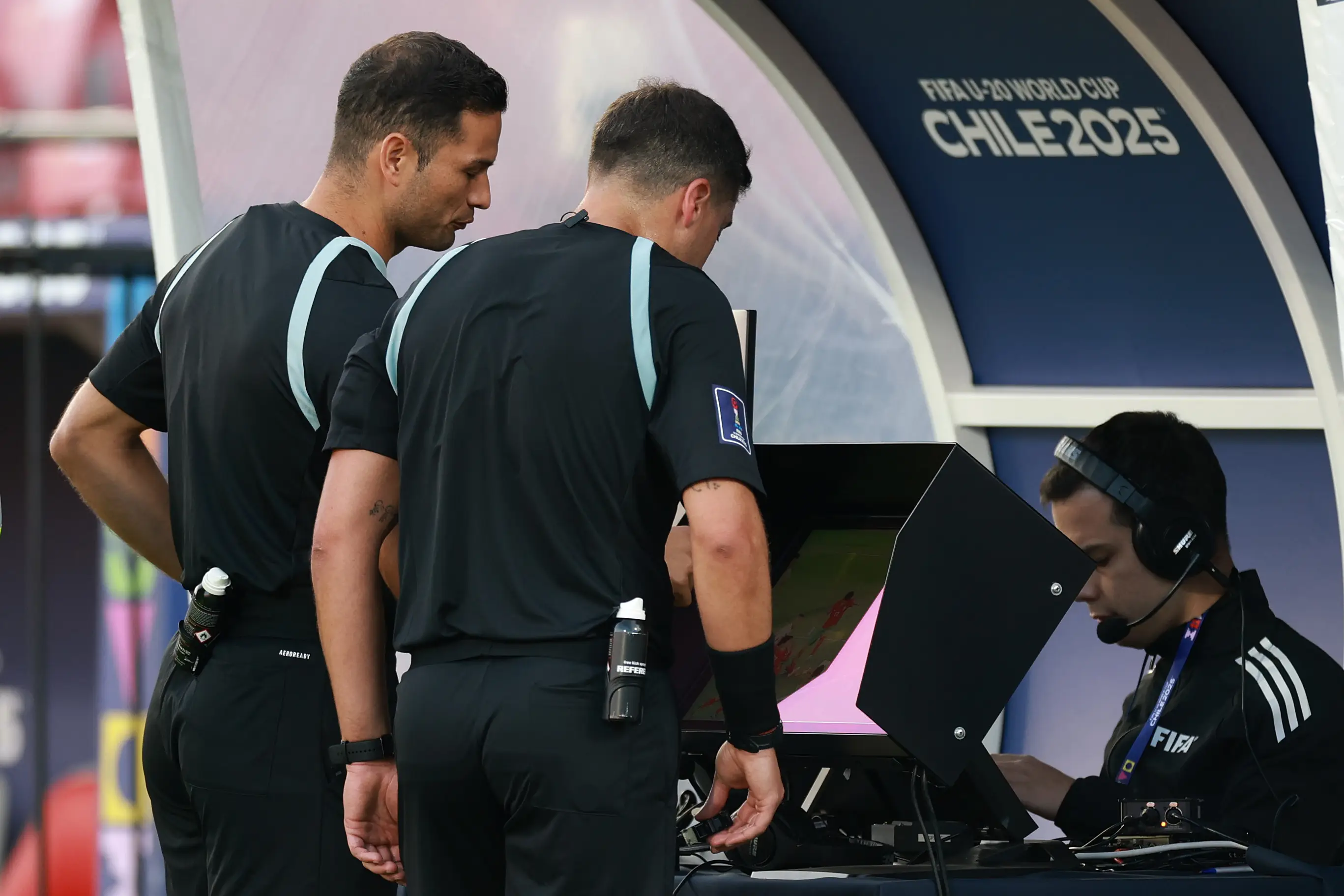 The game between Morocco and Spain featured the first purple card. (Image: Getty)