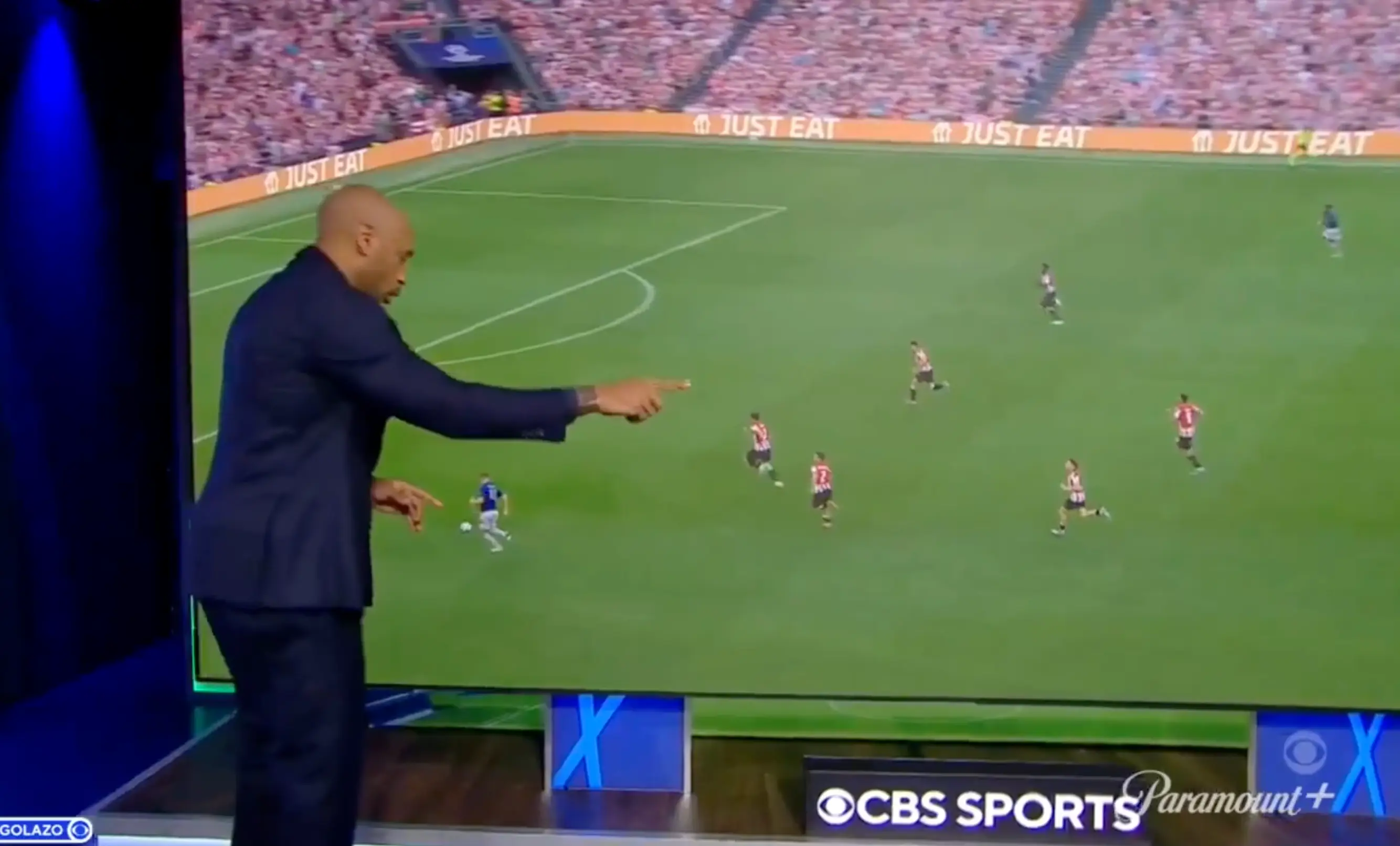 Gyokeres failed to convert the chance. Image credit: CBS Sports